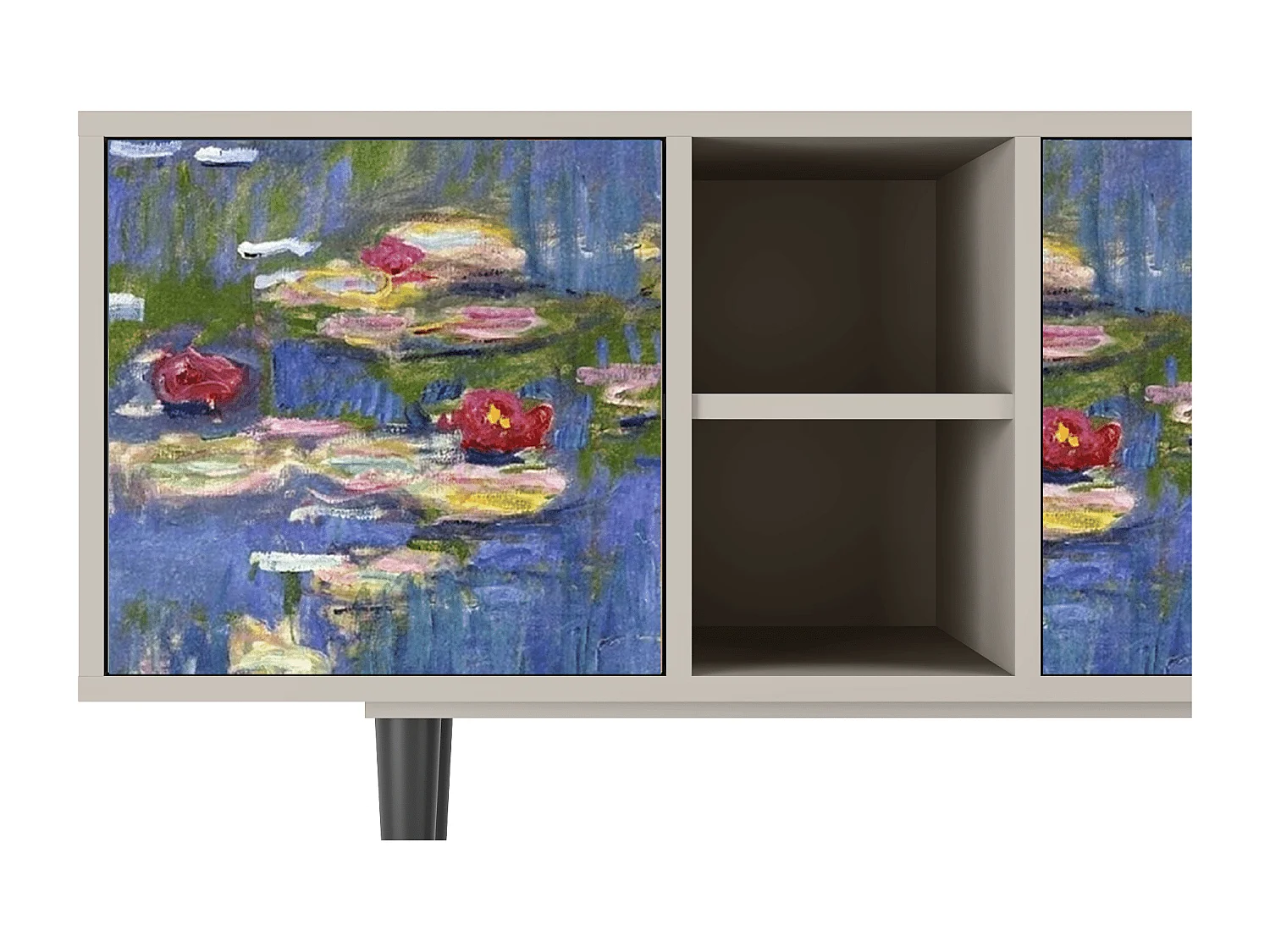 Meuble TV - 150х69х41 cm - T5 - The water lily pond  , Sable