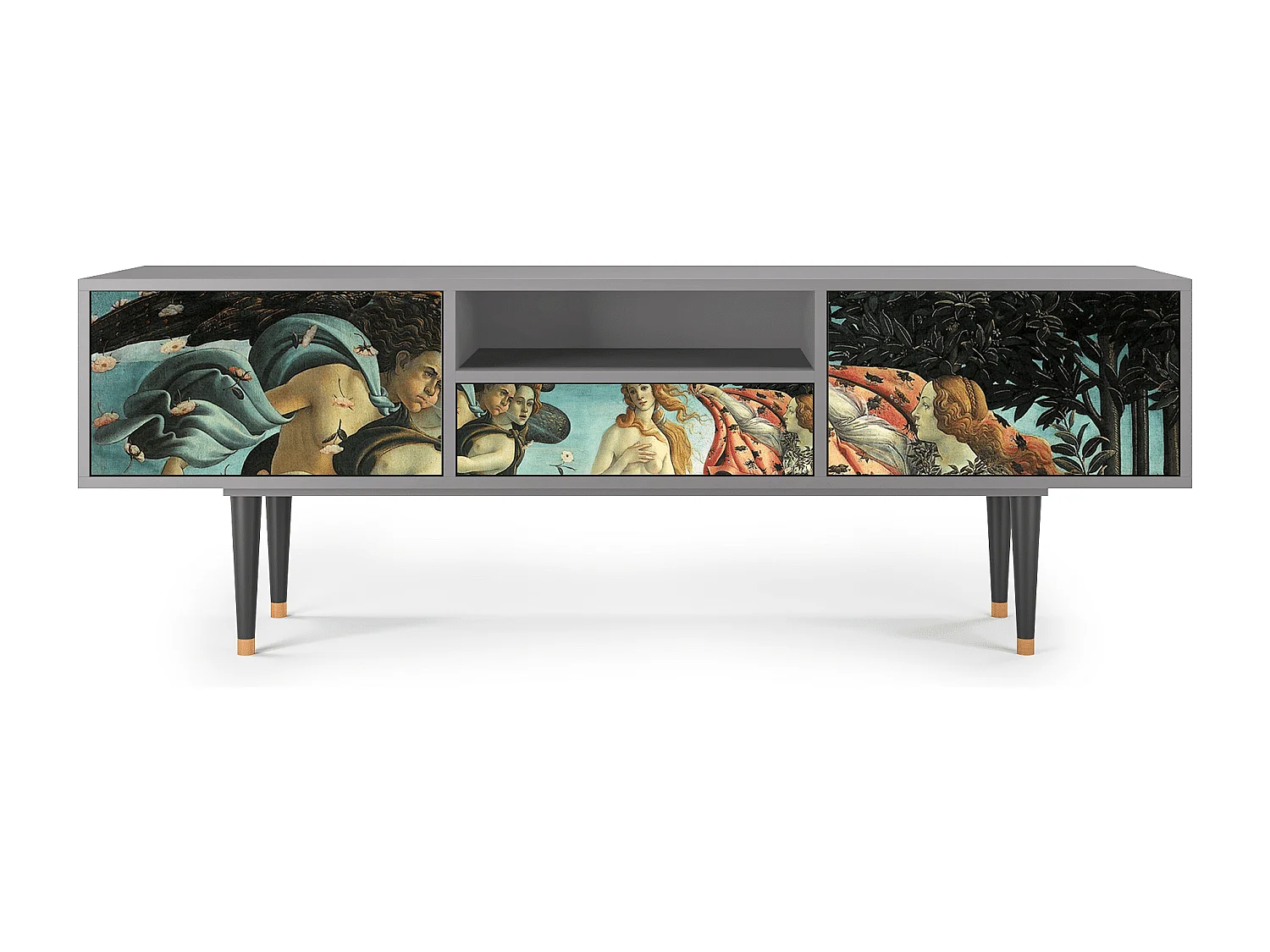 TV-Möbel - 170х59х41 cm - T6 - The Birth of Venus, Grau