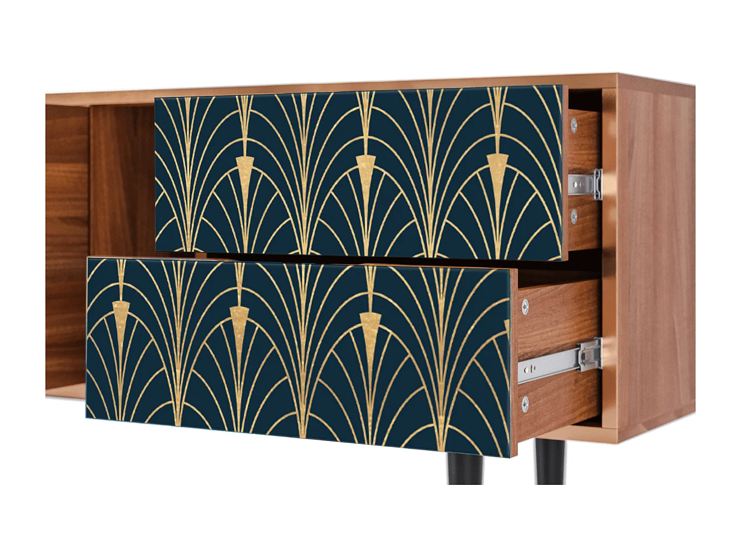 Meuble TV - 170х69х48 cm - T1 - Flower of the Nile, Noyer