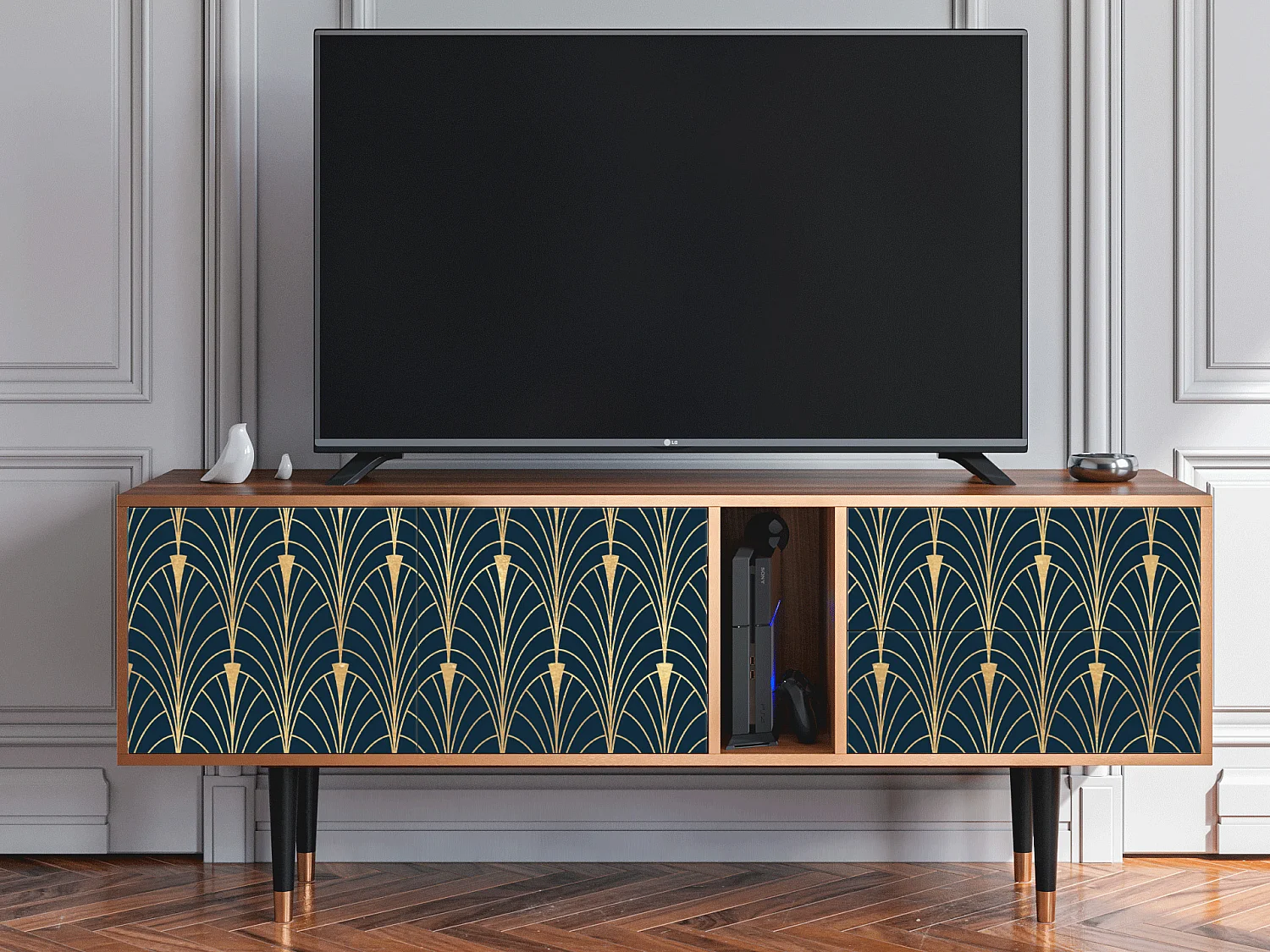 TV-Möbel - 170х69х48 cm - T1 - Flower of the Nile, Walnuss