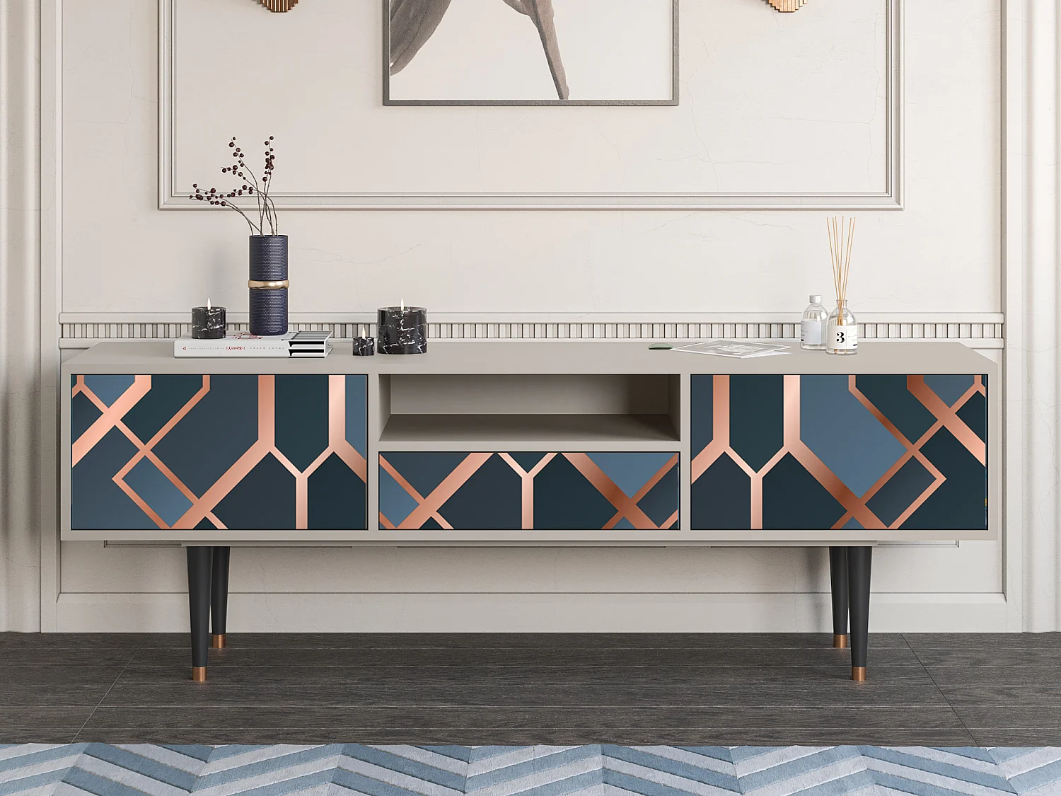 TV-meubel - 170х59х41 cm - T6 - Ashy 1920', Zand