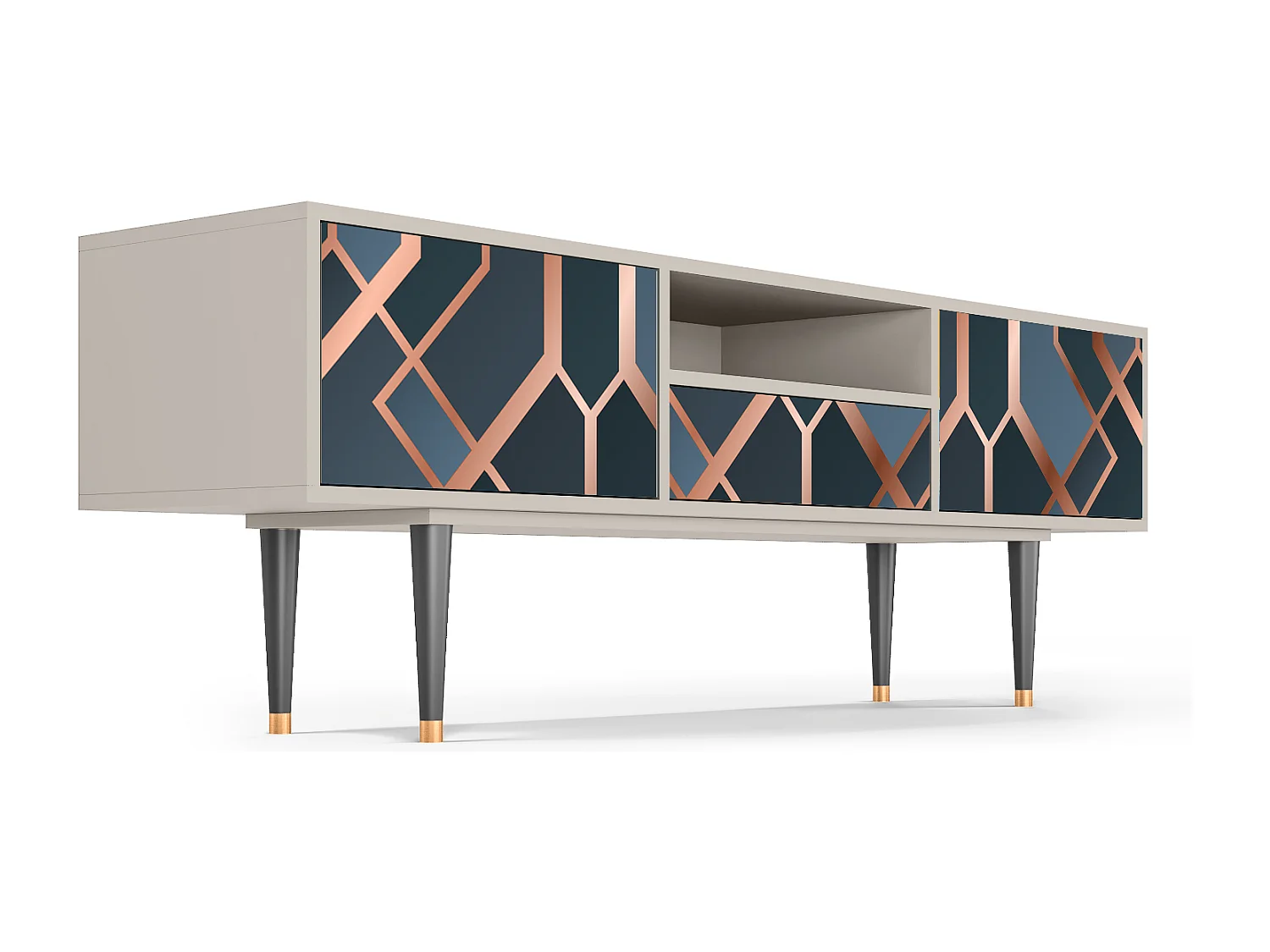 Meuble TV - 170х59х41 cm - T6 - Ashy 1920', Sable