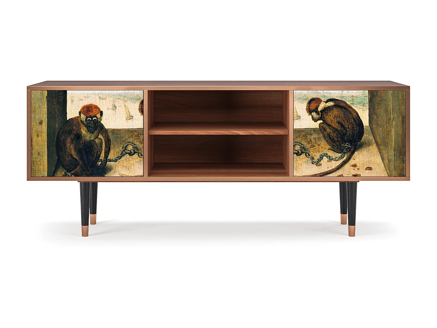 TV-Möbel - 170х69х48 cm - T2 - Two Monkeys, Walnuss