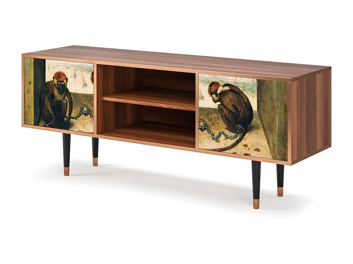 TV-Möbel - 170х69х48 cm - T2 - Two Monkeys, Walnuss