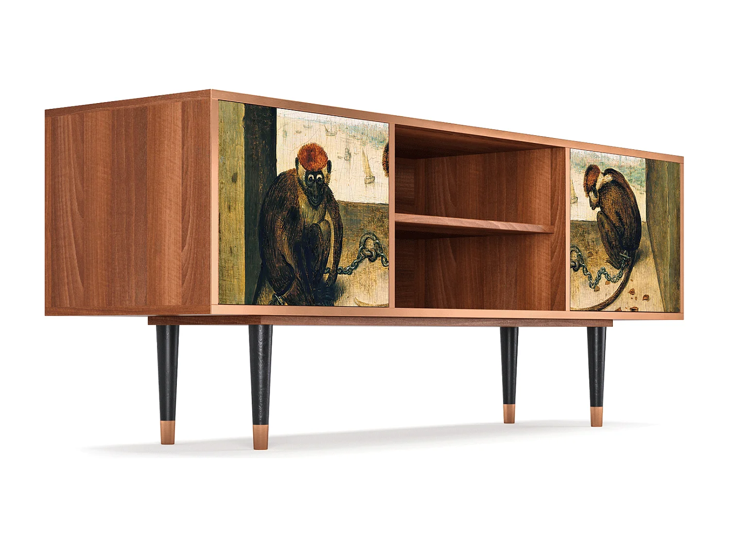 TV-Möbel - 170х69х48 cm - T2 - Two Monkeys, Walnuss
