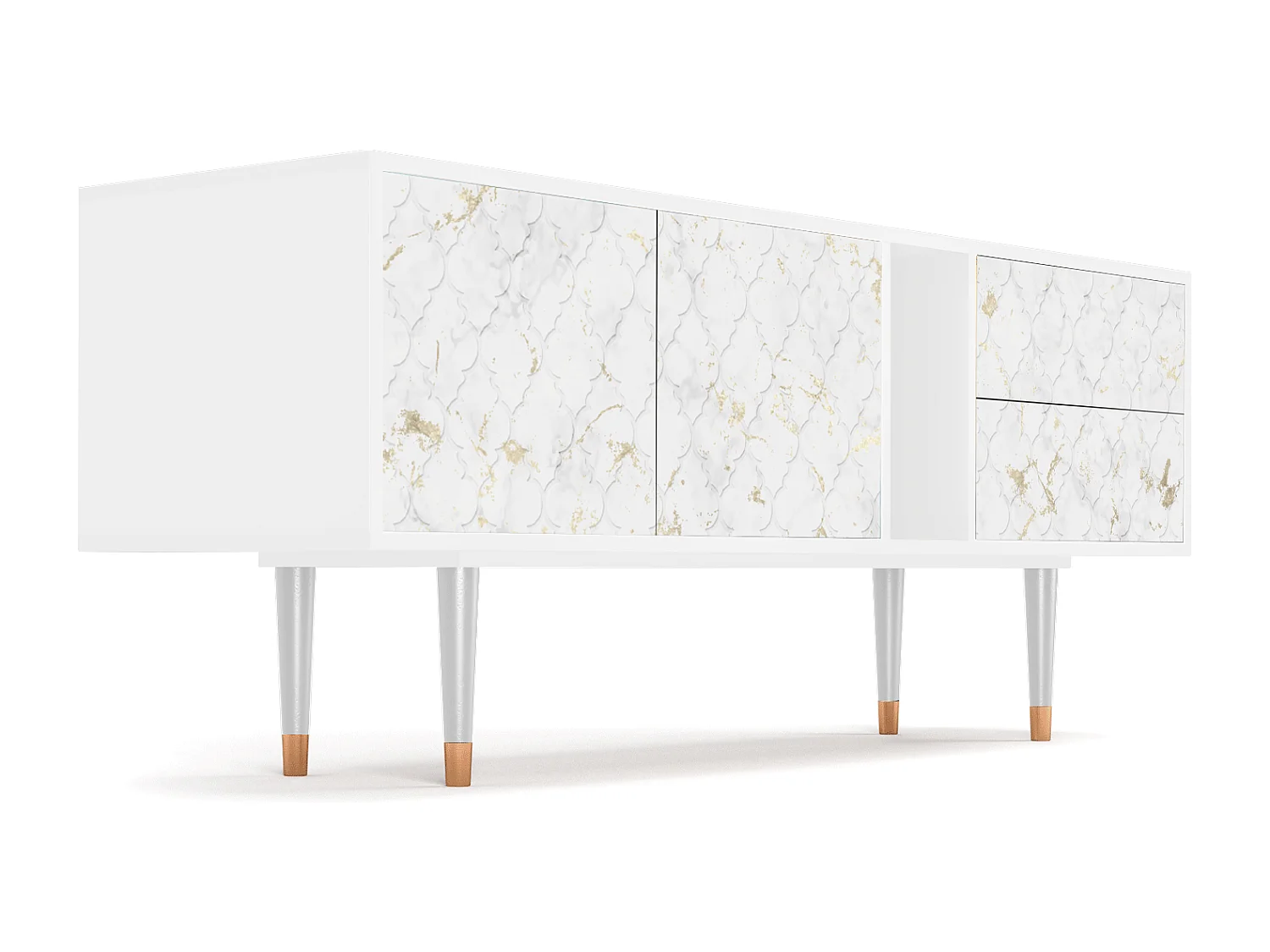 Meuble TV - 170х69х48 cm - T1 - Sweet Cotton, Blanc