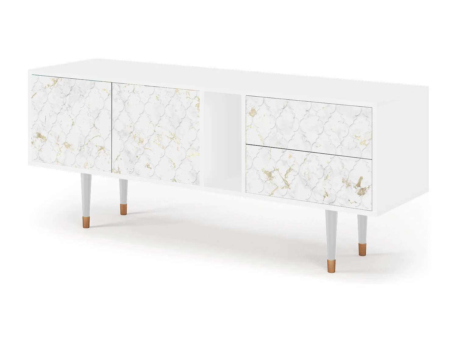 Meuble TV - 170х69х48 cm - T1 - Sweet Cotton, Blanc