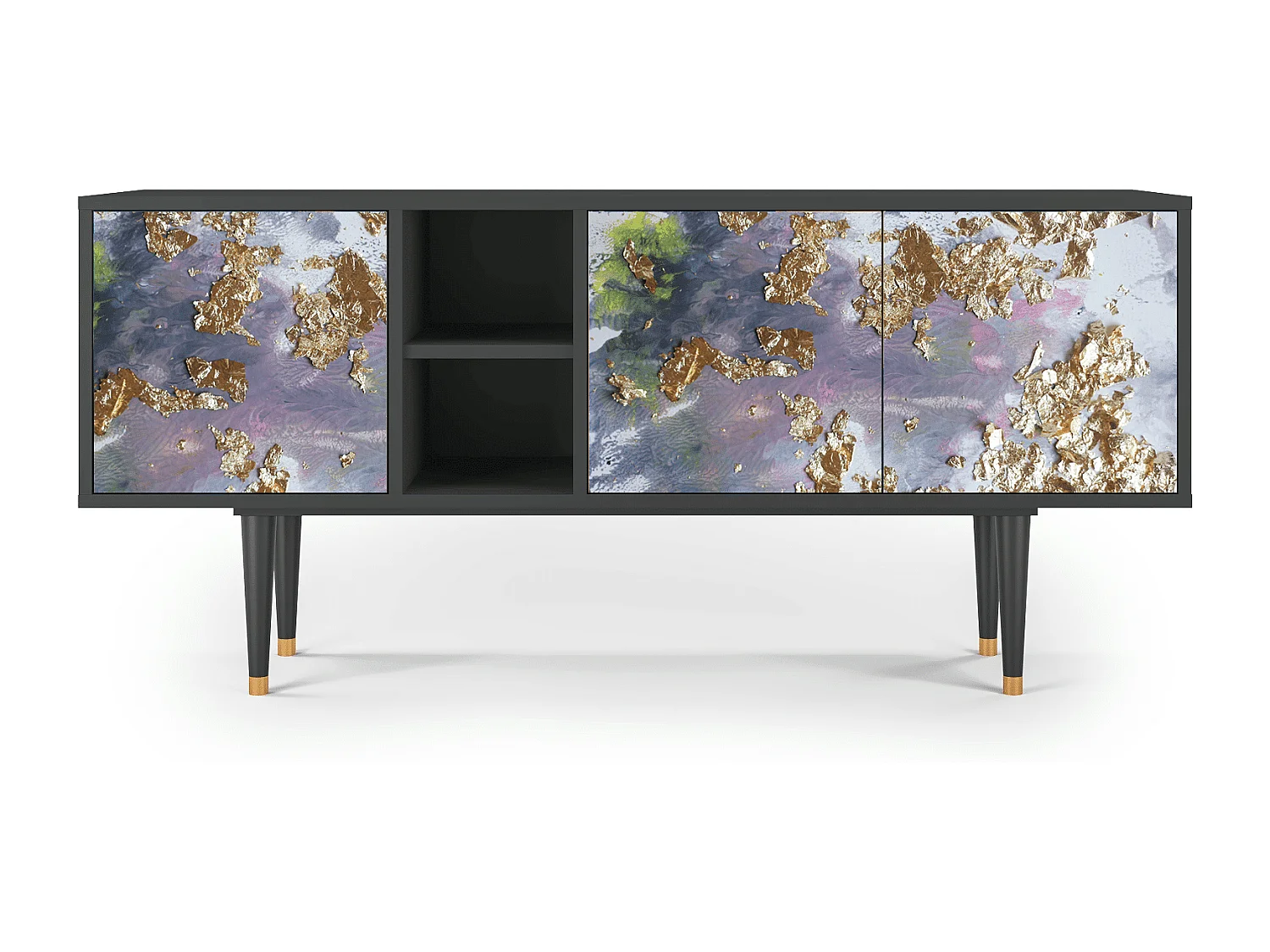 TV-meubel - 150х69х41 cm - T5 - Planet Earth, Antraciet