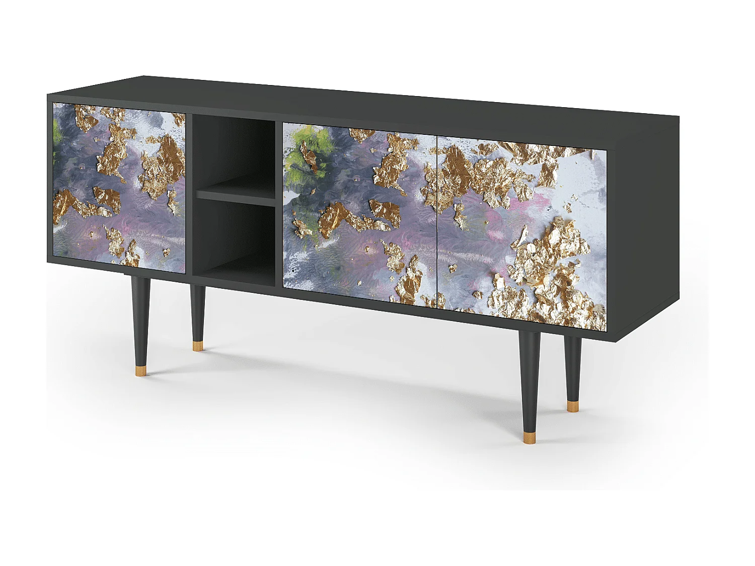 TV-meubel - 150х69х41 cm - T5 - Planet Earth, Antraciet