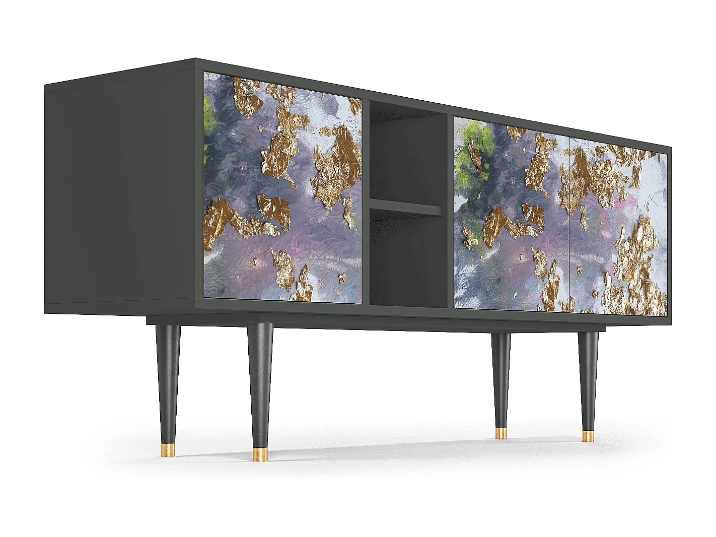 TV-meubel - 150х69х41 cm - T5 - Planet Earth, Antraciet