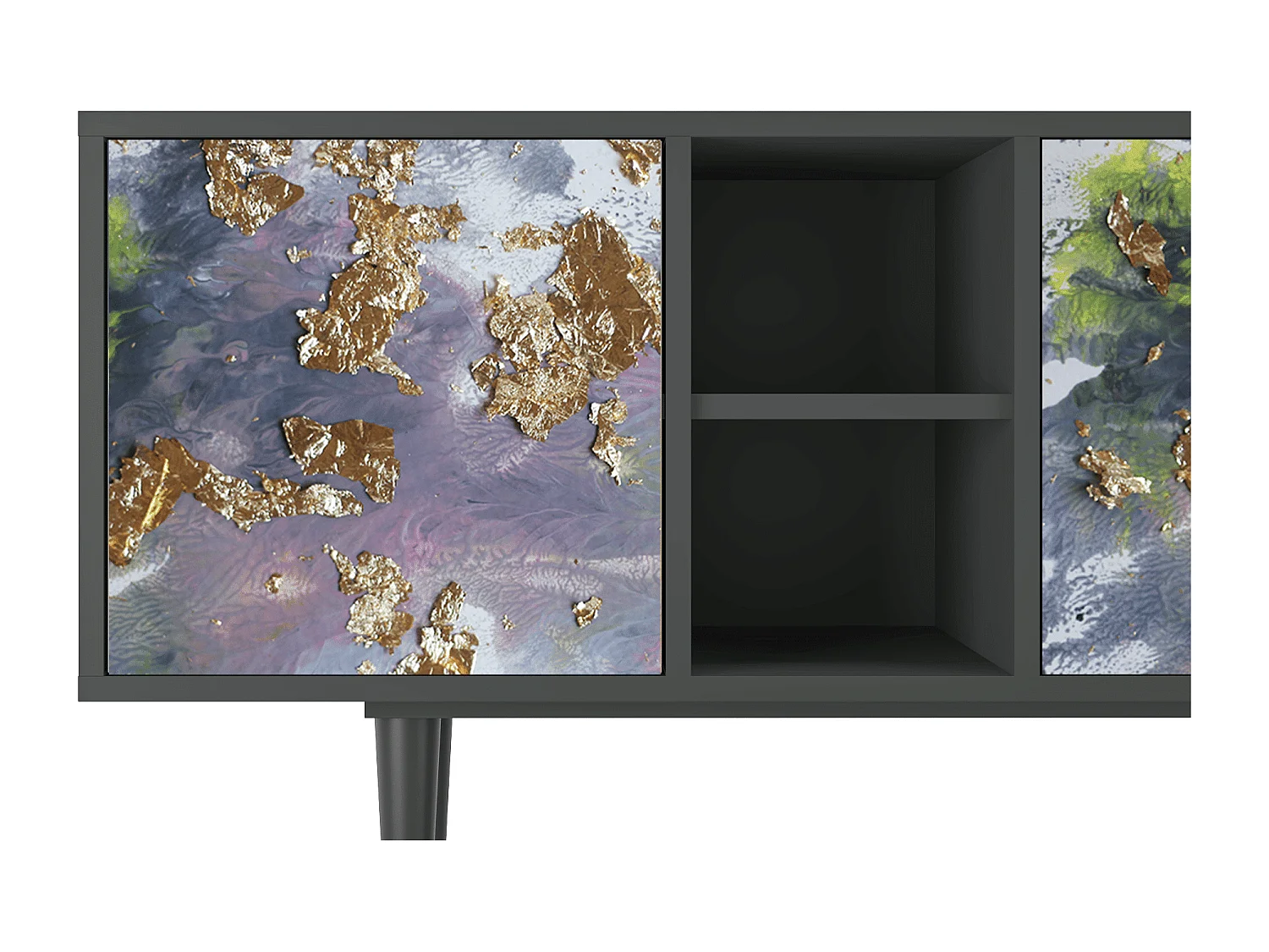 TV-meubel - 150х69х41 cm - T5 - Planet Earth, Antraciet