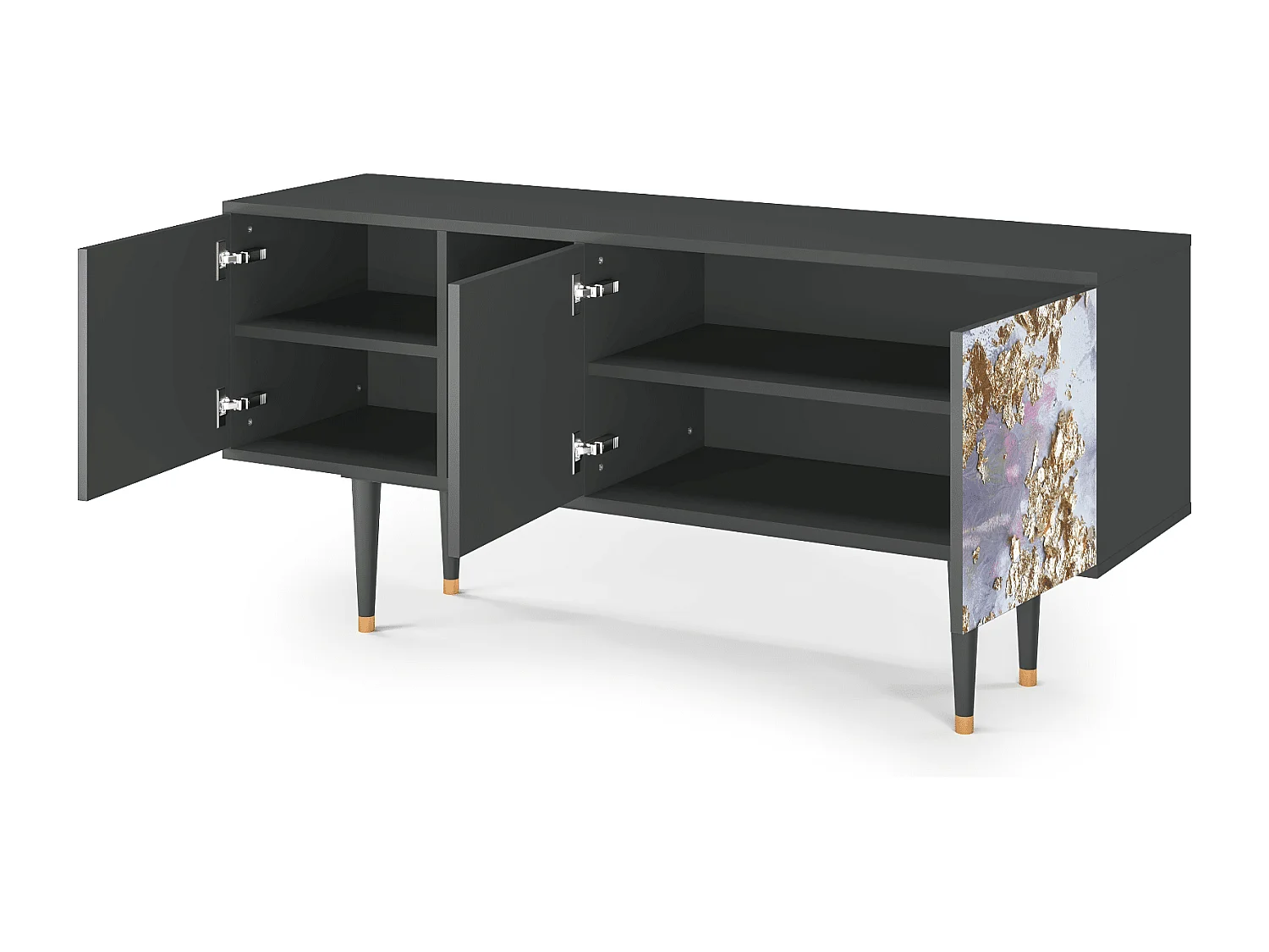 TV-meubel - 150х69х41 cm - T5 - Planet Earth, Antraciet