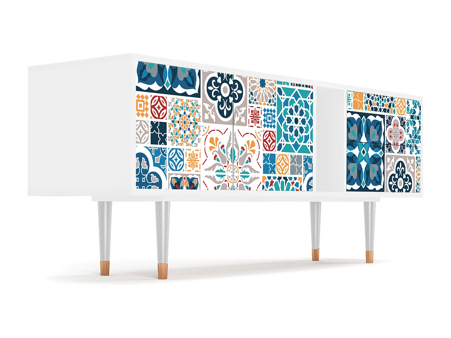 TV-meubel - 170х69х48 cm - T1 - Moroccan Market, Wit