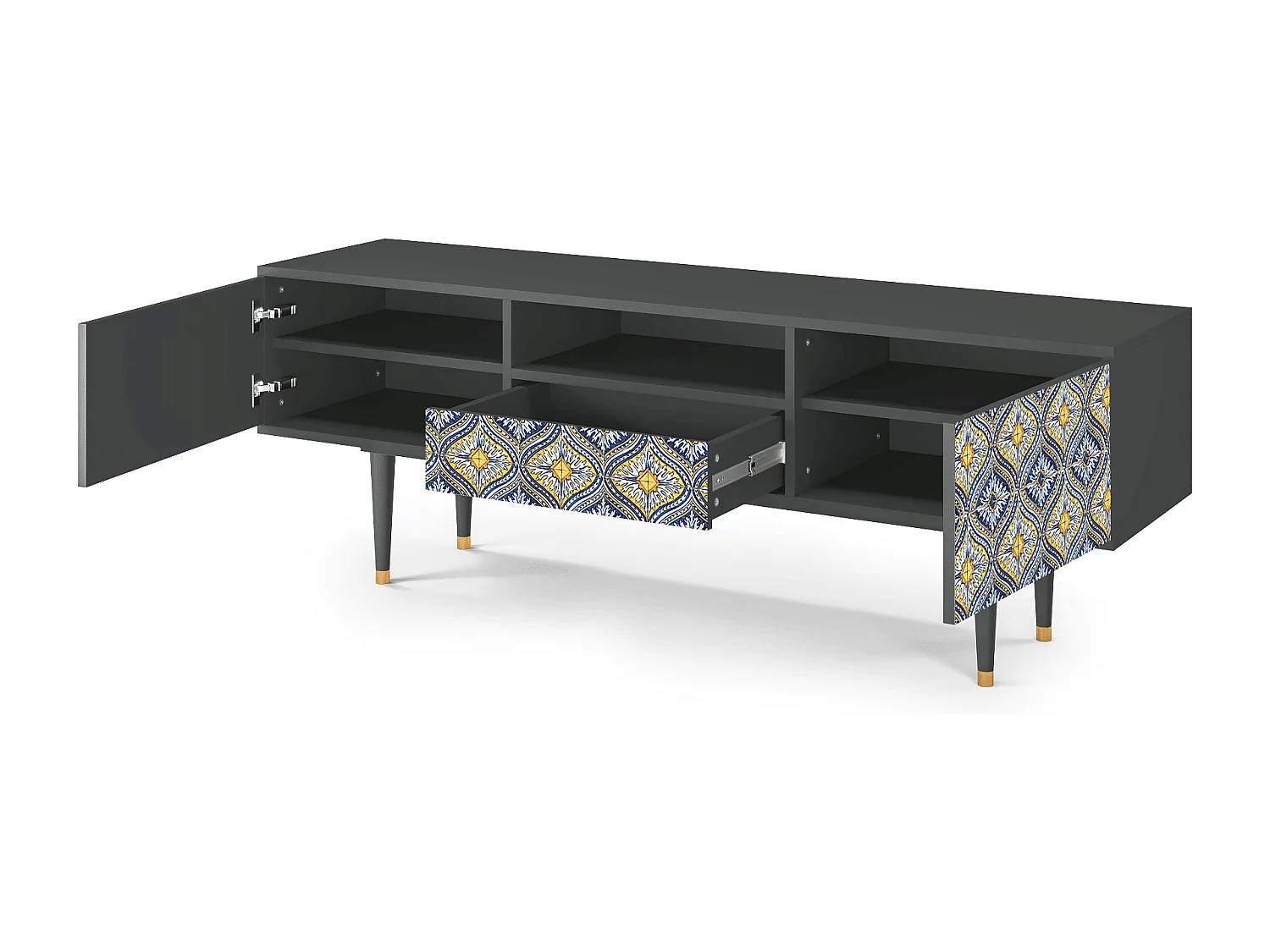 TV-Möbel - 170х59х41 cm - T6 - Illusory Pattern, Anthrazit