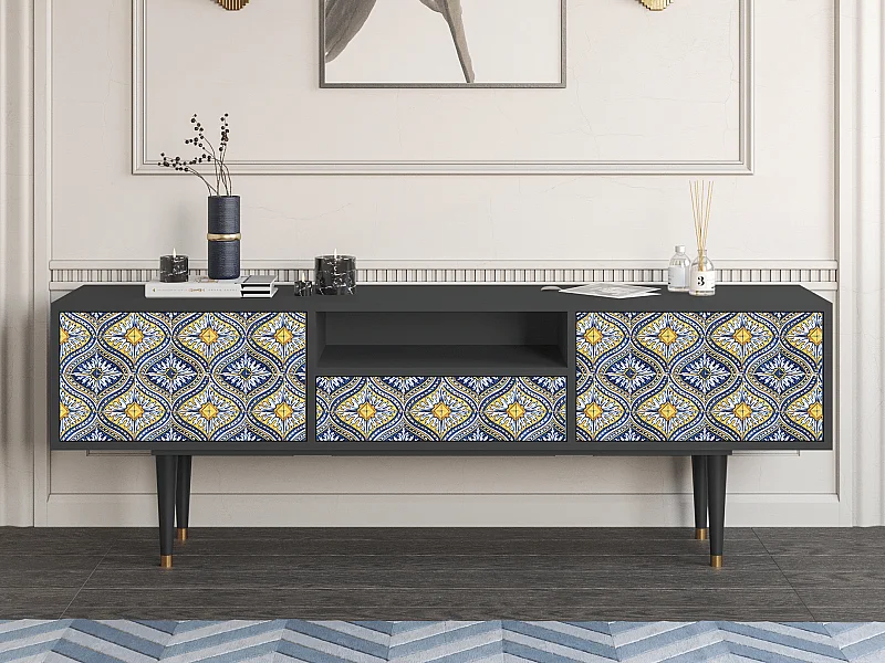 TV-Möbel - 170х59х41 cm - T6 - Illusory Pattern, Anthrazit