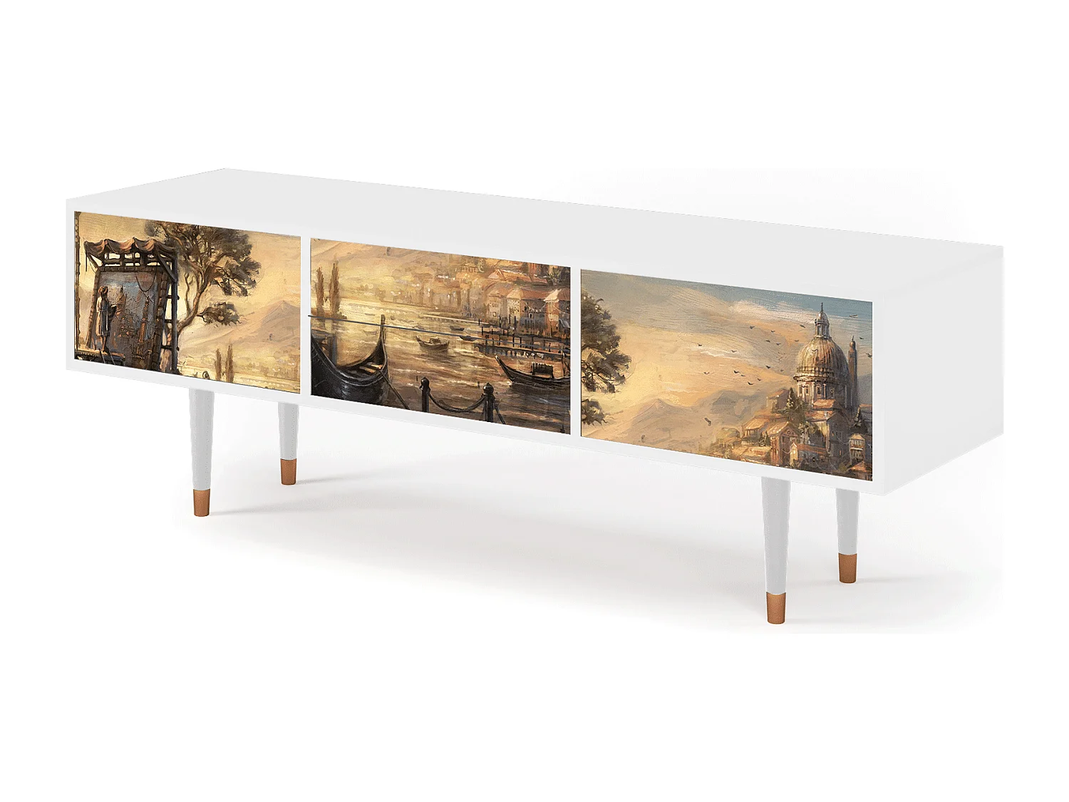 TV-Möbel - 170х59х48 cm - T4 - Venice, Weiß