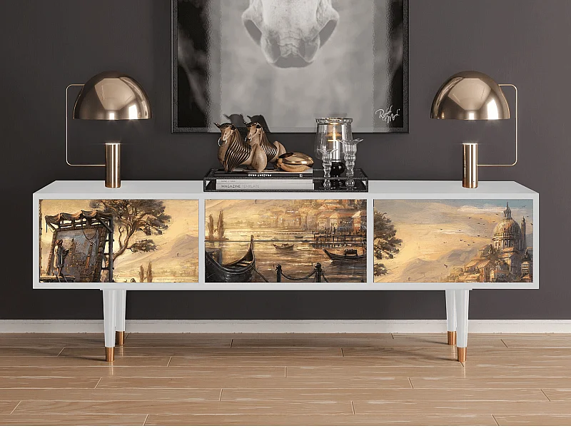 Meuble TV - 170х59х48 cm - T4 - Venice, Blanc