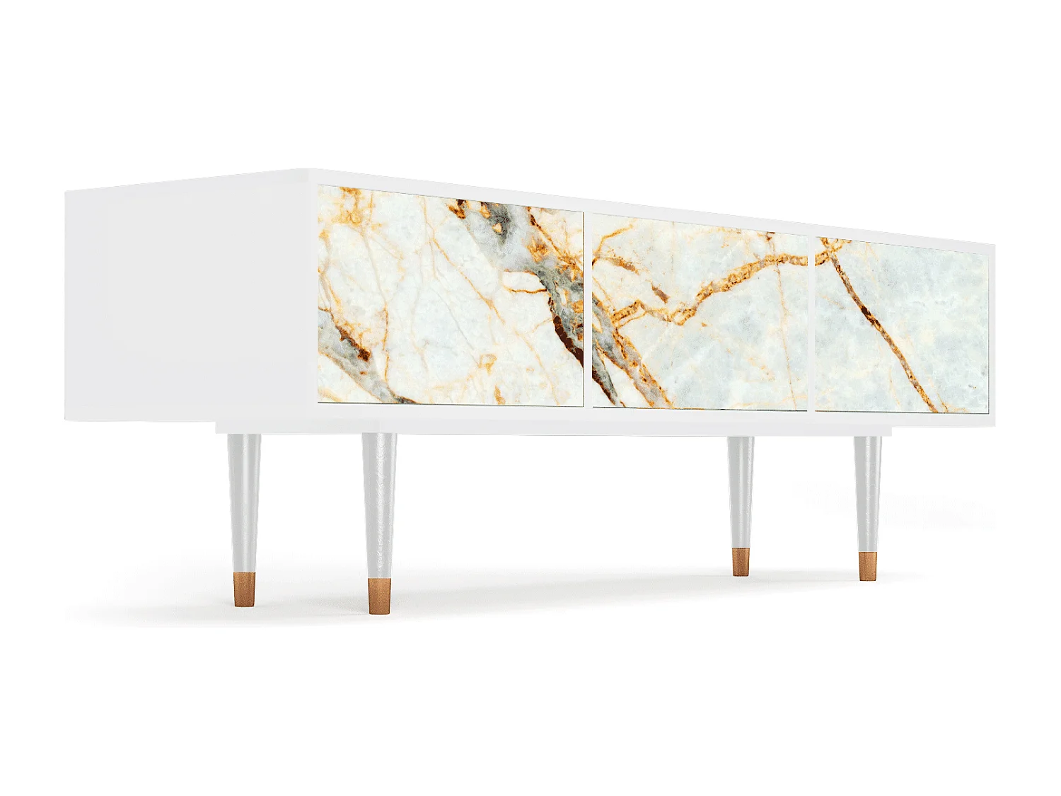 TV-meubel - 170х59х48 cm - T4 - Zandy Marble, Wit