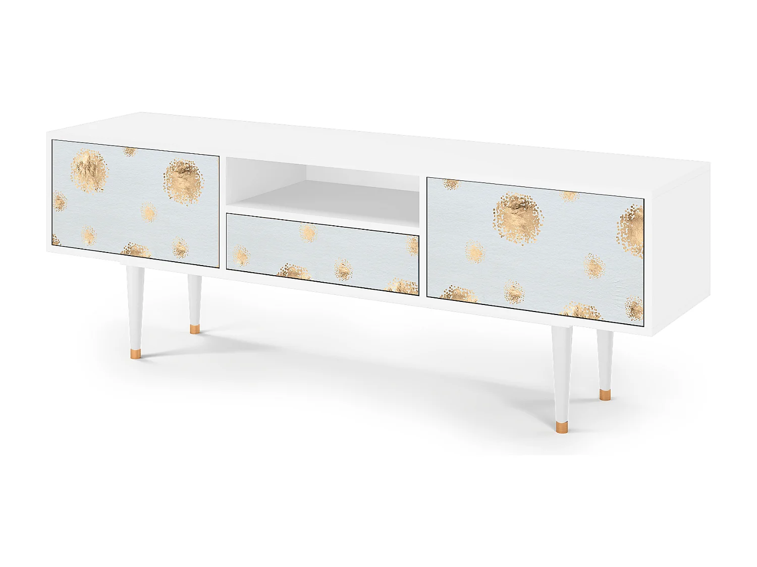 Meuble TV - 170х59х41 cm - T6 - Sky Latte, Blanc