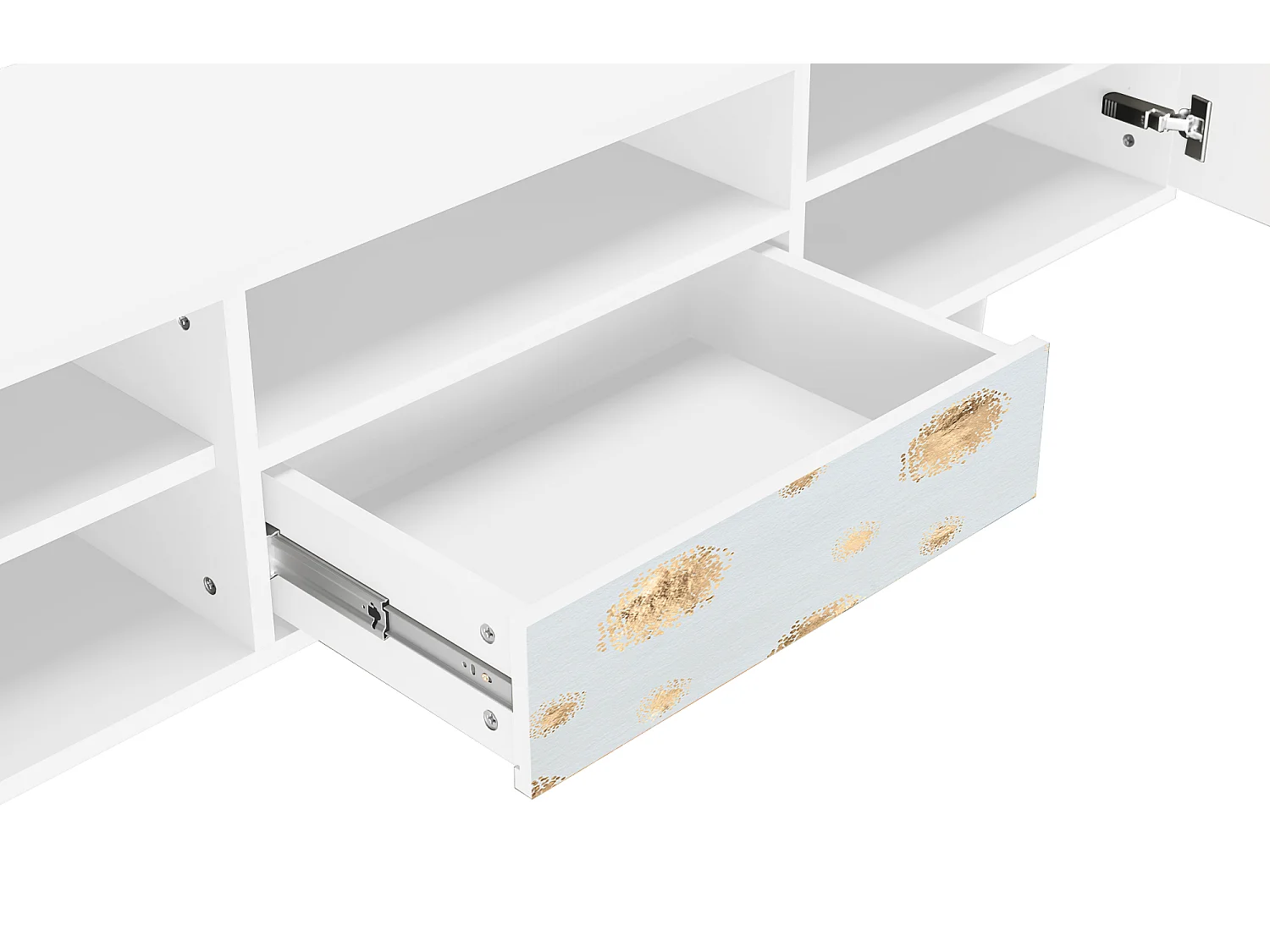 Meuble TV - 170х59х41 cm - T6 - Sky Latte, Blanc