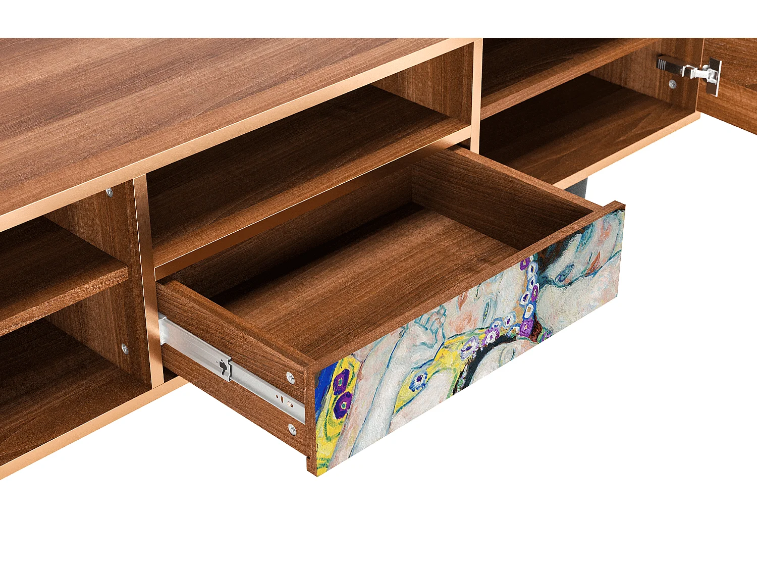 Meuble TV - 170х59х41 cm - T6 - The Maiden by Klimt, Noyer