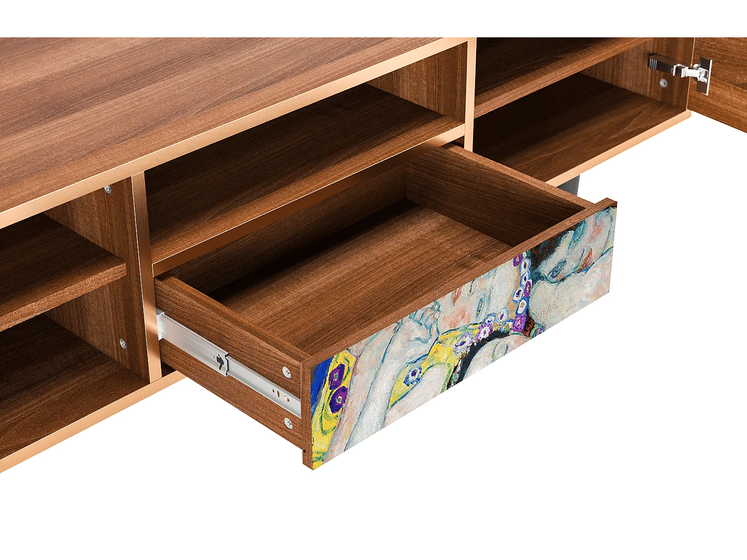 Meuble TV - 170х59х41 cm - T6 - The Maiden by Klimt, Noyer