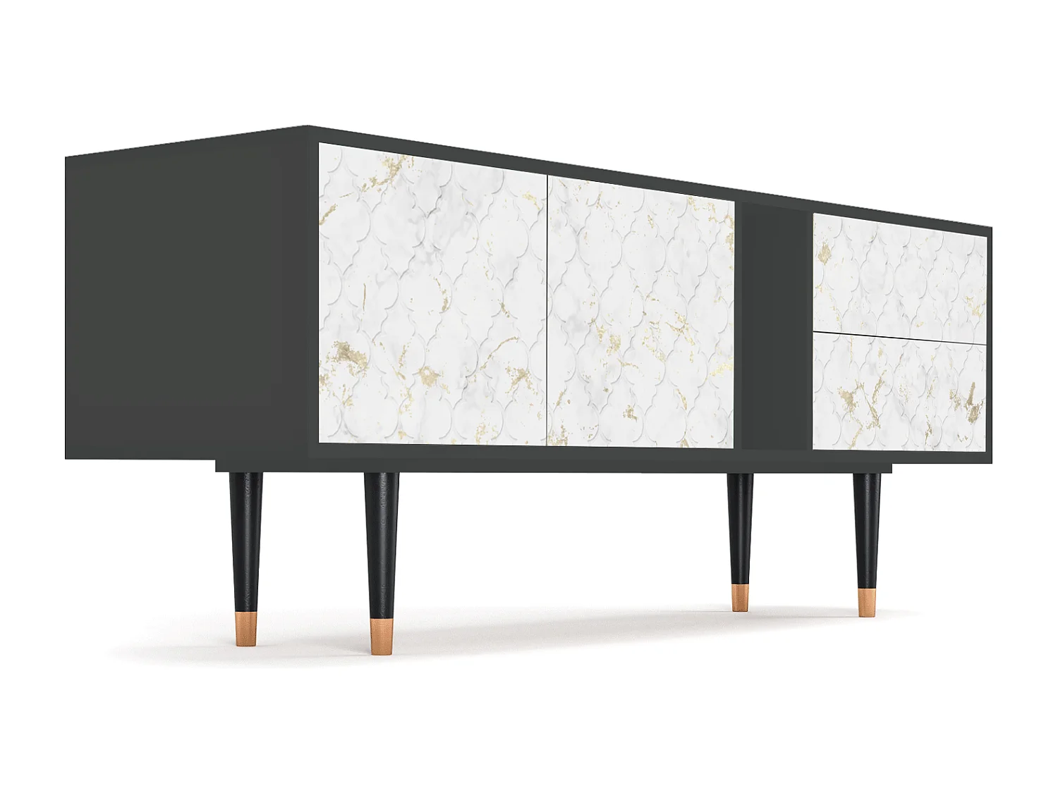 Meuble TV - 170х69х48 cm - T1 - Sweet Cotton, Anthracite