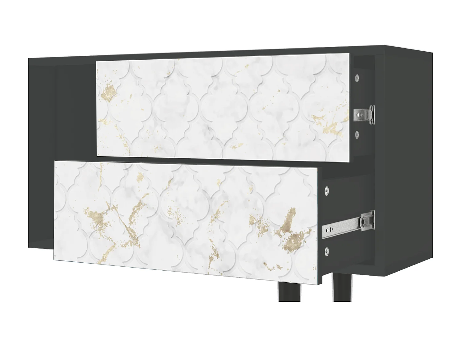 Meuble TV - 170х69х48 cm - T1 - Sweet Cotton, Anthracite