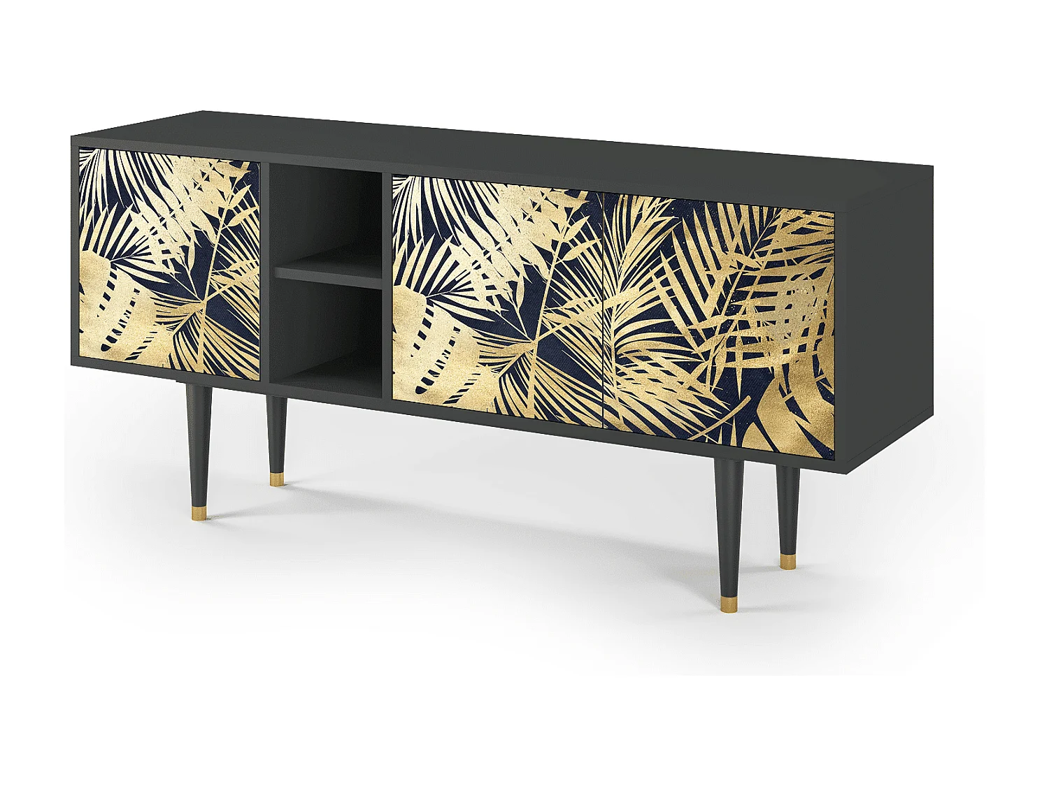 Meuble TV - 150х69х41 cm - T5 - Jungle Vibes, Anthracite