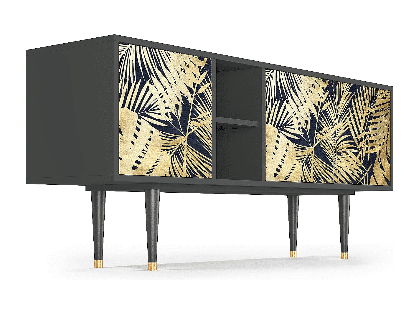 Meuble TV - 150х69х41 cm - T5 - Jungle Vibes, Anthracite