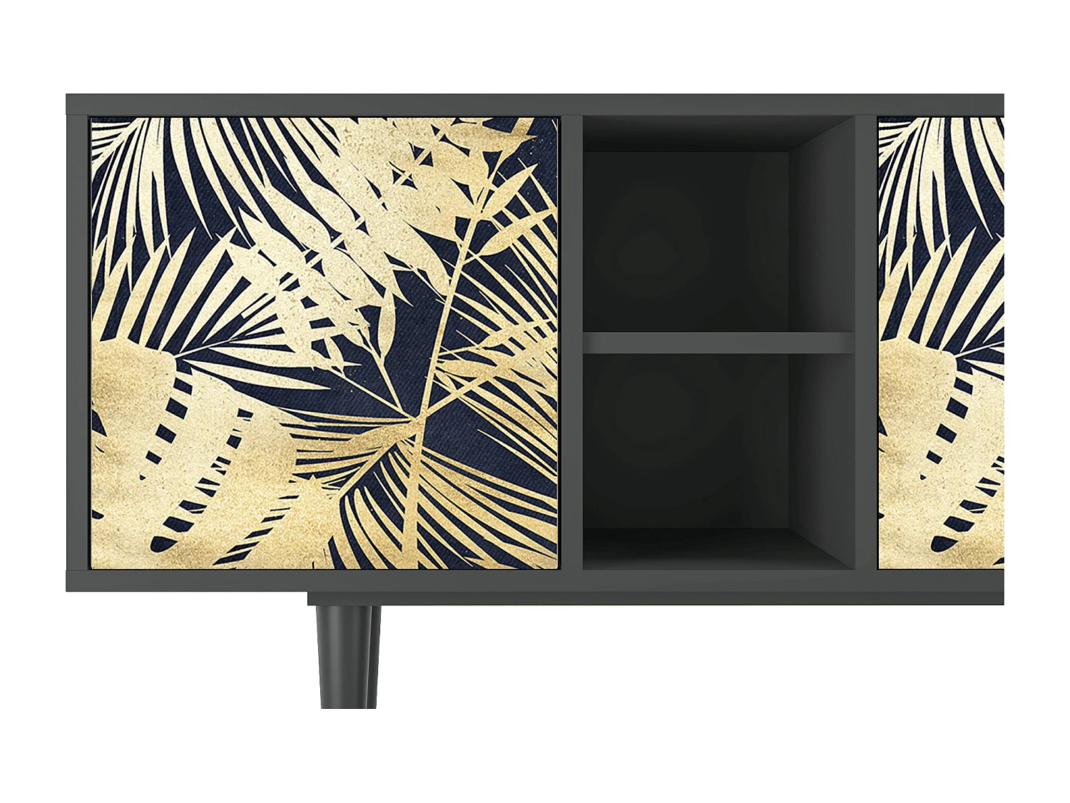 Meuble TV - 150х69х41 cm - T5 - Jungle Vibes, Anthracite