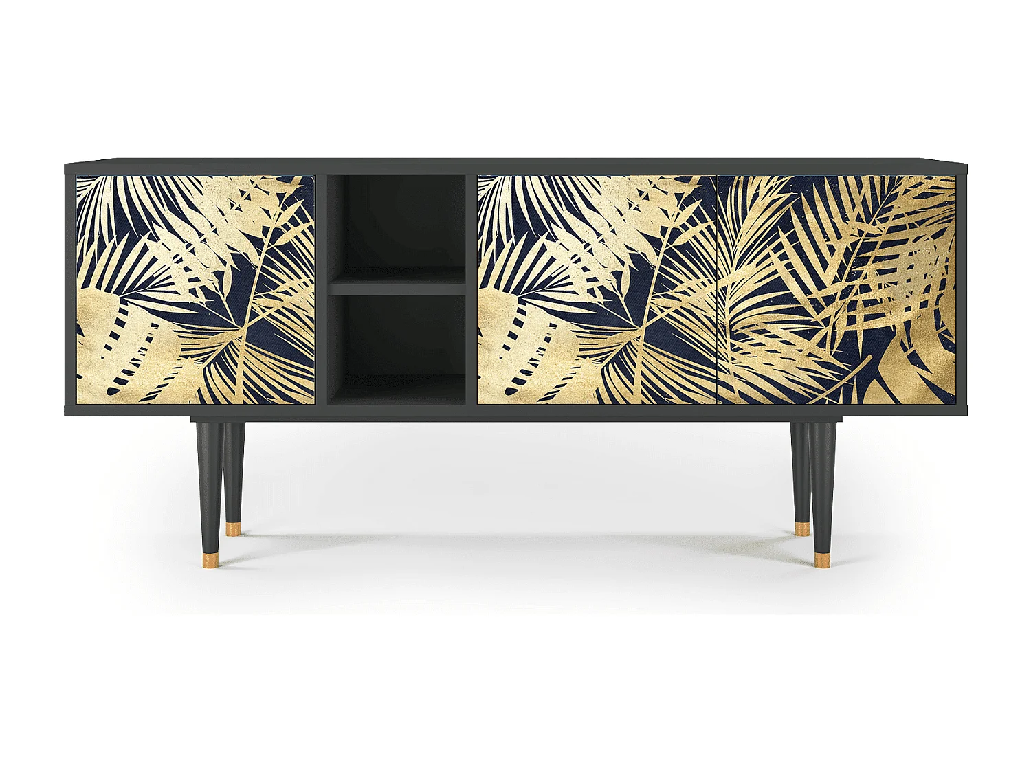Meuble TV - 150х69х41 cm - T5 - Jungle Vibes, Anthracite