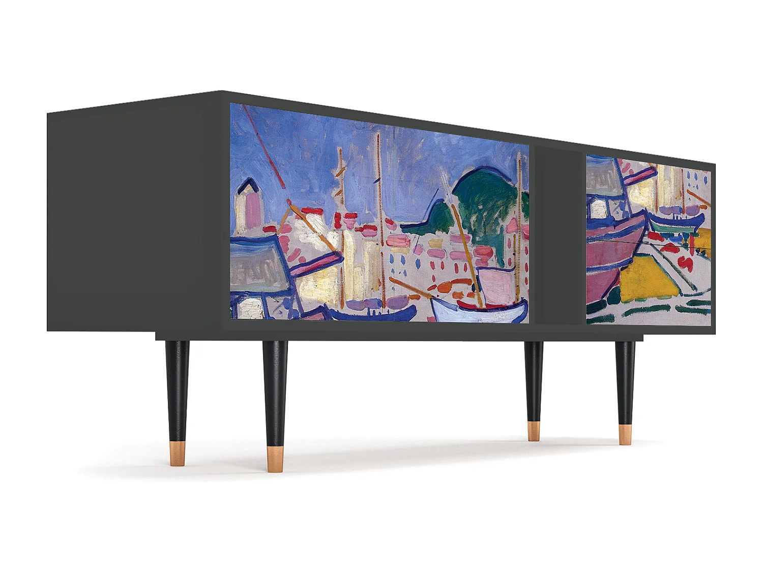 TV-Möbel - 170х69х48 cm - T1 - The Port of Collioure , Anthrazit