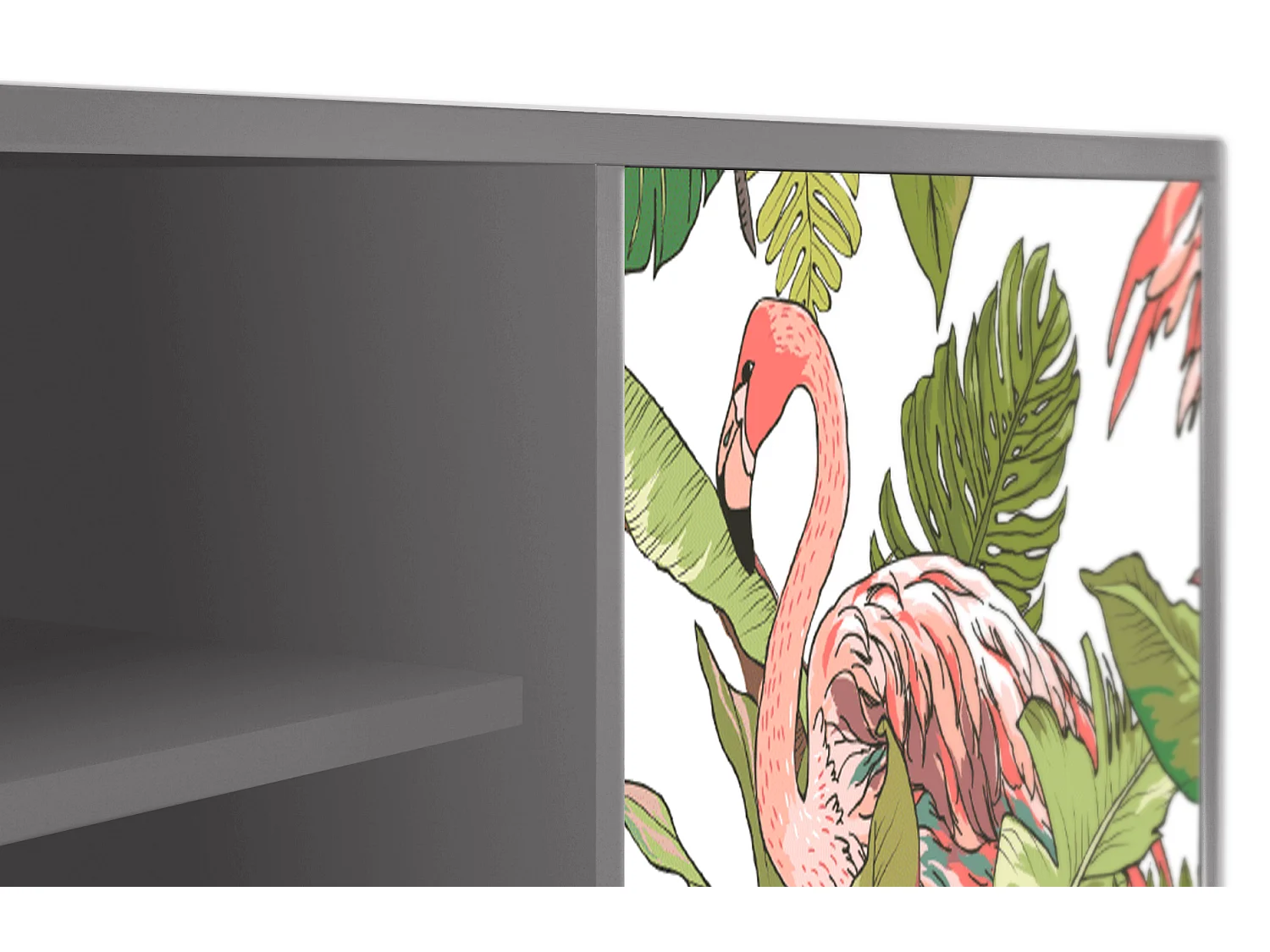 Meuble TV - 170х69х48 cm - T2 - Sweet Flamingo, Gris