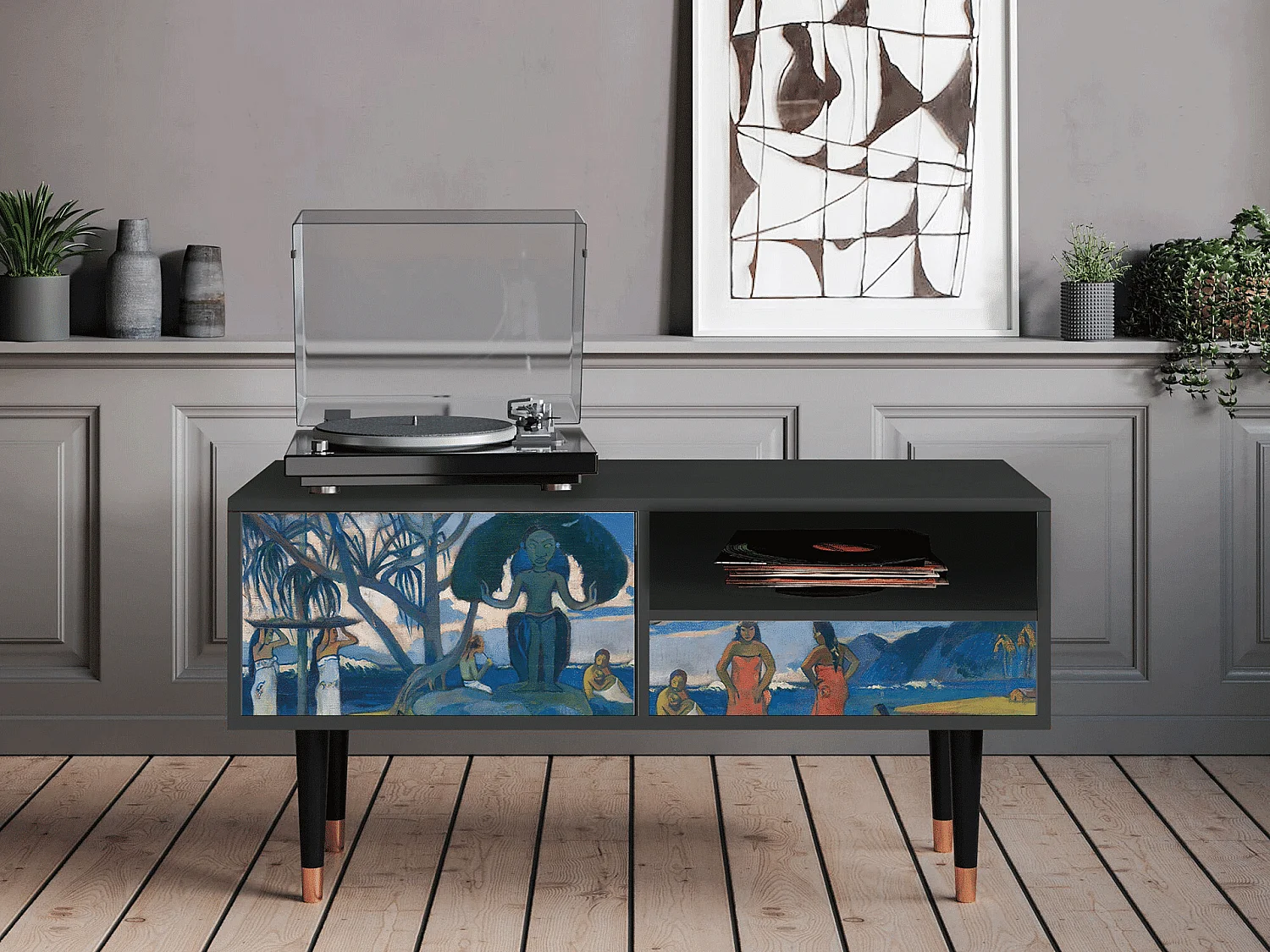 Meuble TV - 115х59х48 cm - T3 - Day of the God, Anthracite