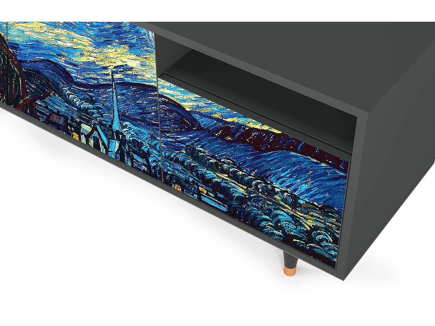 Meuble TV - 125х56х41 cm - T7 - The Starry Night  , Anthracite