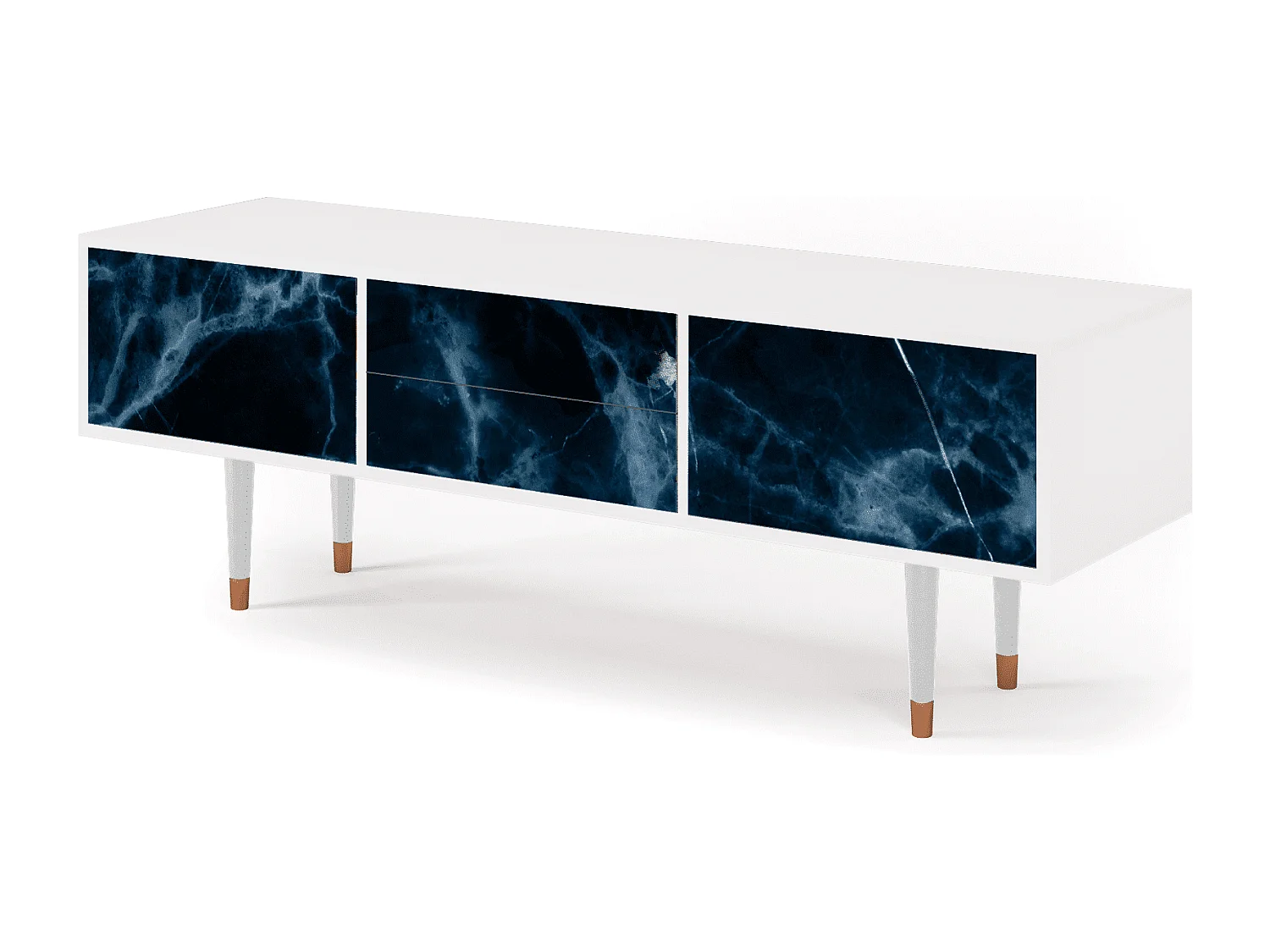 TV-meubel - 170х59х48 cm - T4 - Deep Ocean, Wit