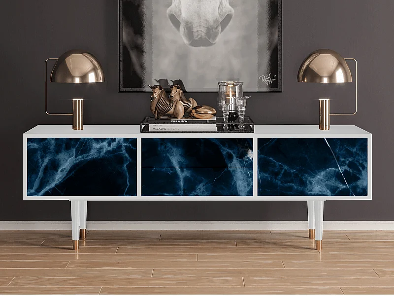 TV-meubel - 170х59х48 cm - T4 - Deep Ocean, Wit