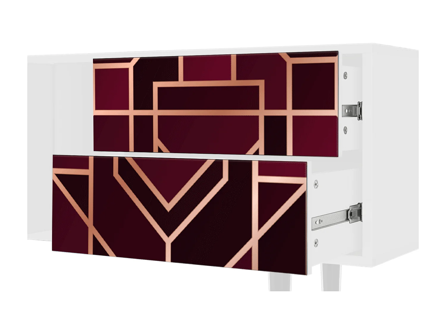 TV-meubel - 170х69х48 cm - T1 - Burgundy Jewelery, Wit