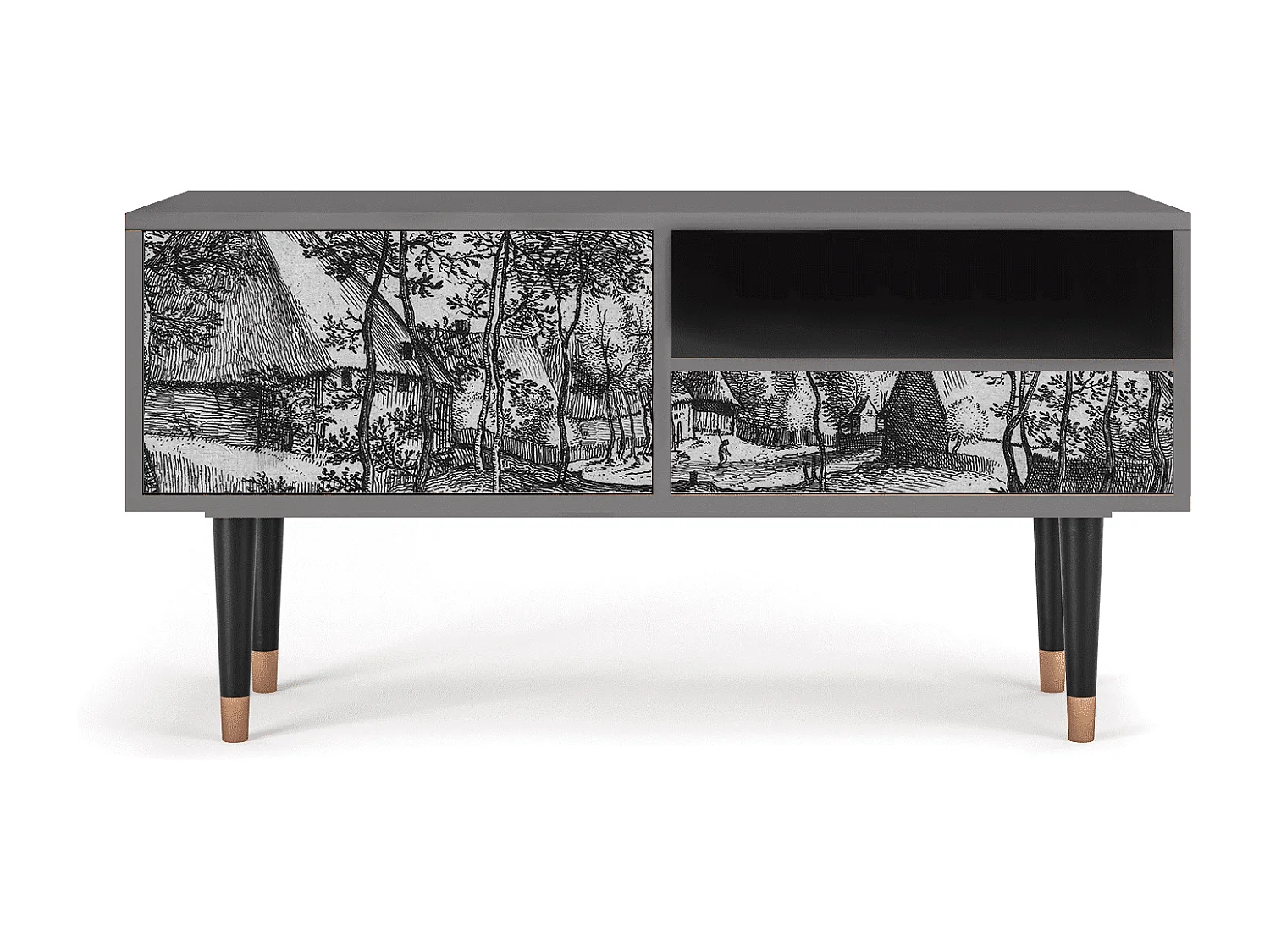 Meuble TV - 115х59х48 cm - T3 - Village Road, Sable