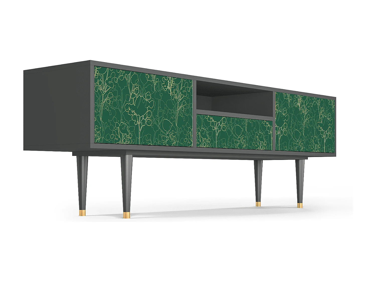 TV-meubel - 170х59х41 cm - T6 - Emerald Forest, Antraciet