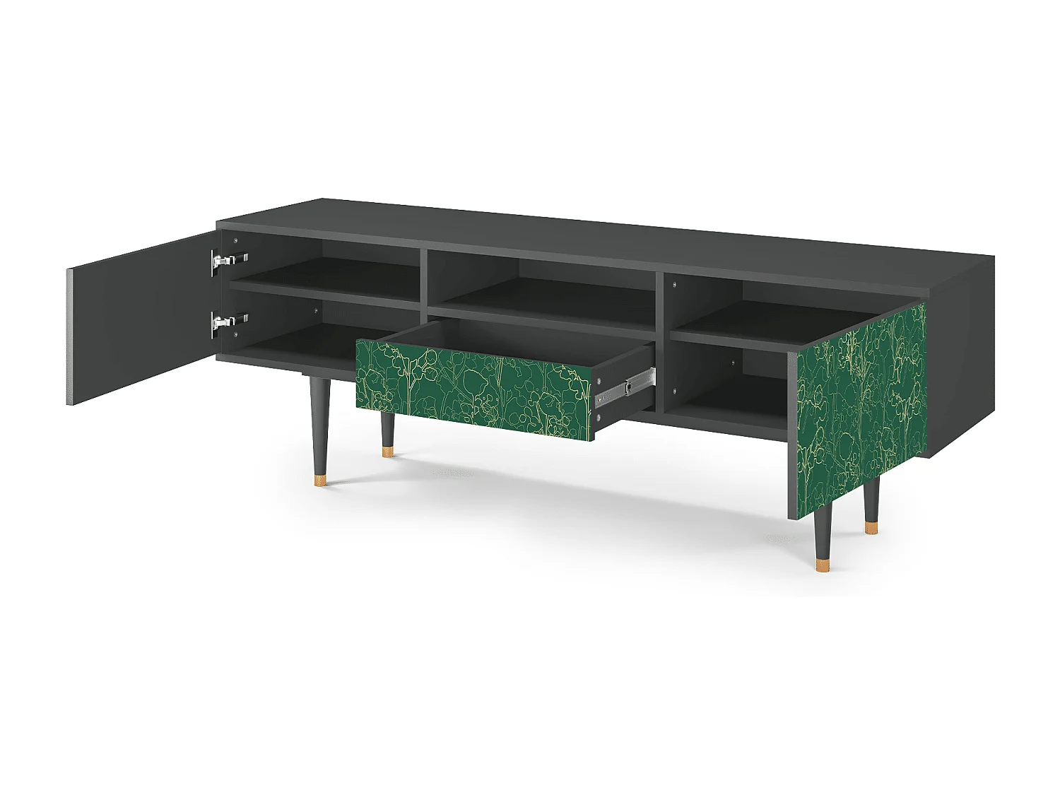 TV-meubel - 170х59х41 cm - T6 - Emerald Forest, Antraciet