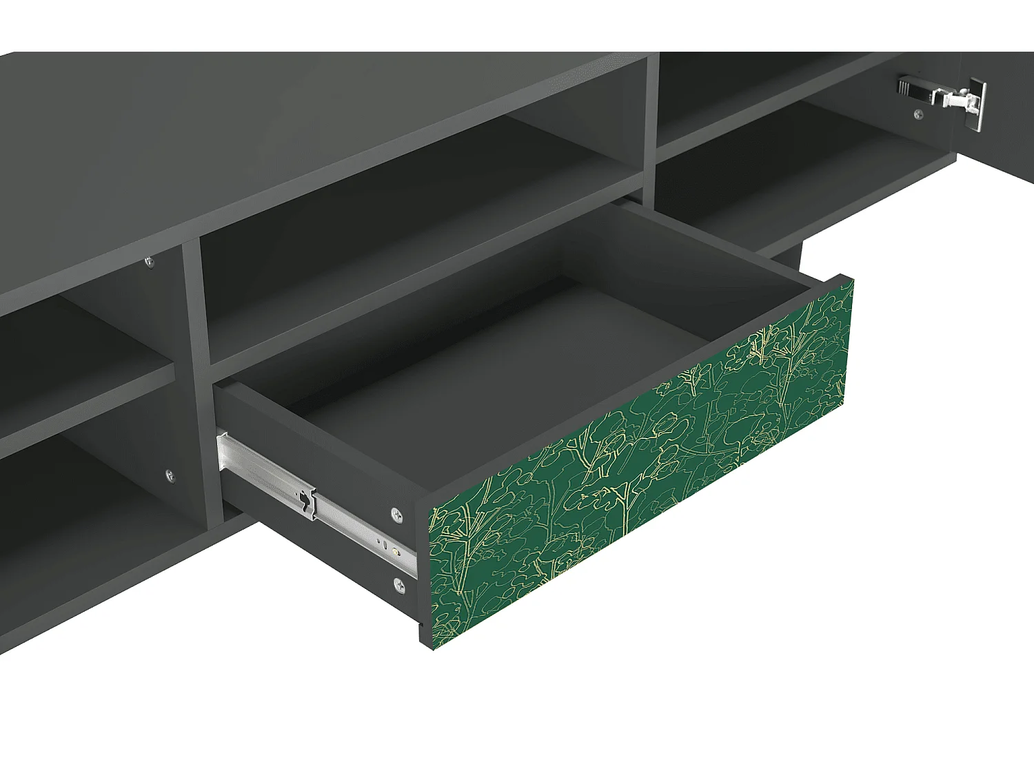 Meuble TV - 170х59х41 cm - T6 - Emerald Forest, Anthracite