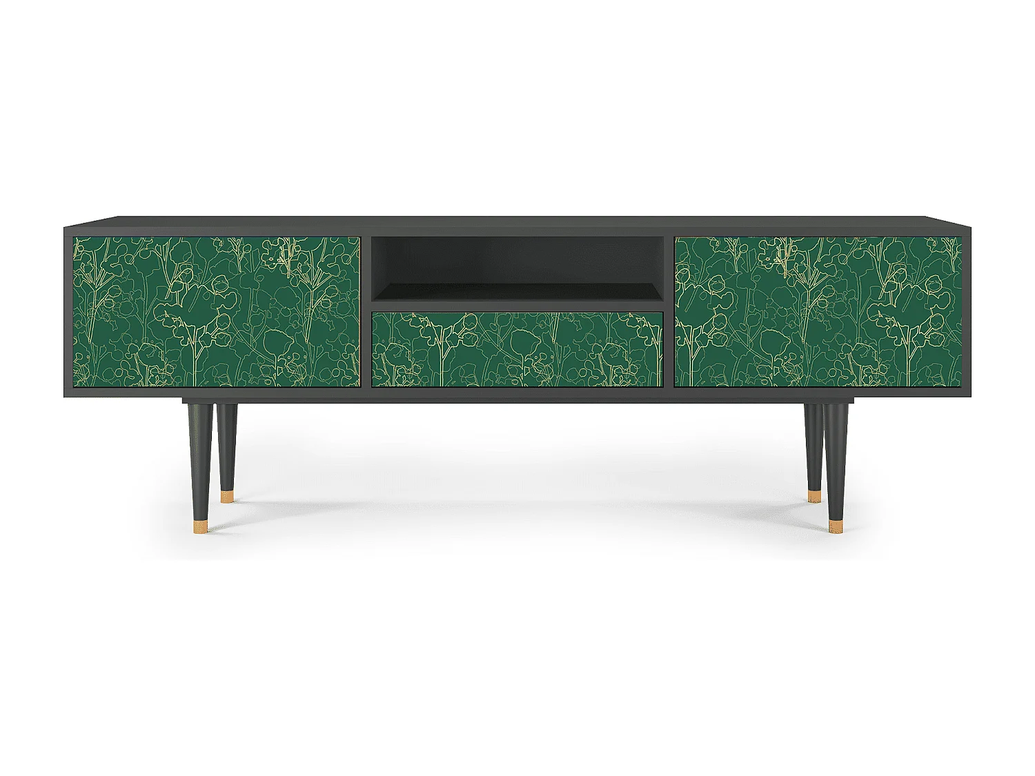 Meuble TV - 170х59х41 cm - T6 - Emerald Forest, Anthracite