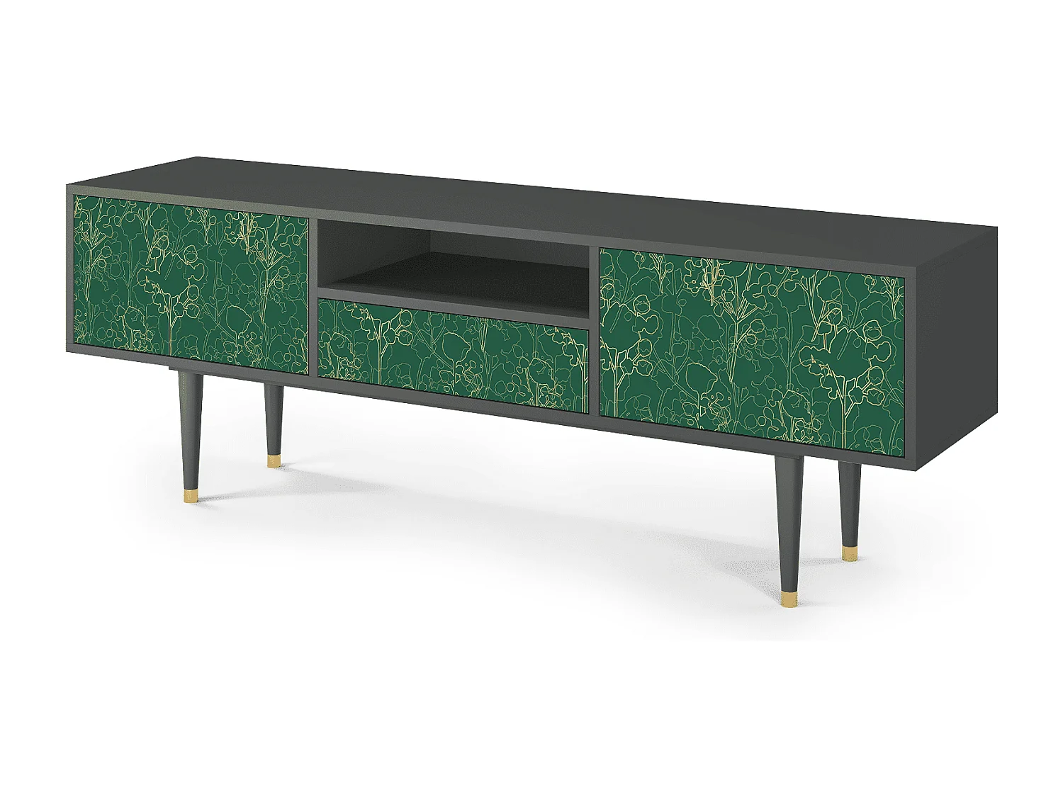 Meuble TV - 170х59х41 cm - T6 - Emerald Forest, Anthracite