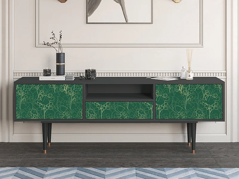 TV-Möbel - 170х59х41 cm - T6 - Emerald Forest, Anthrazit