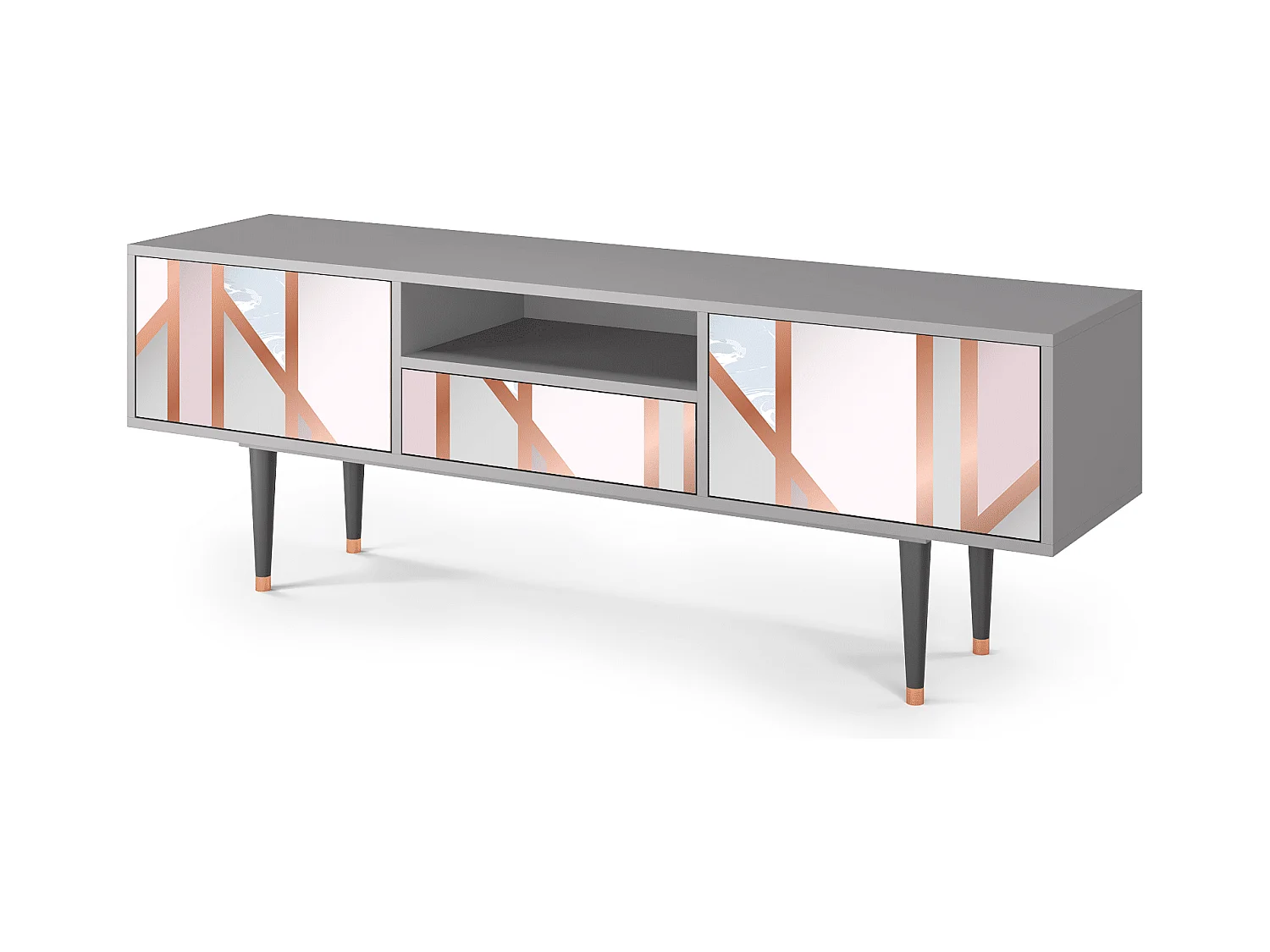 TV-Möbel - 170х59х41 cm - T6 - Champagne Story, Grau