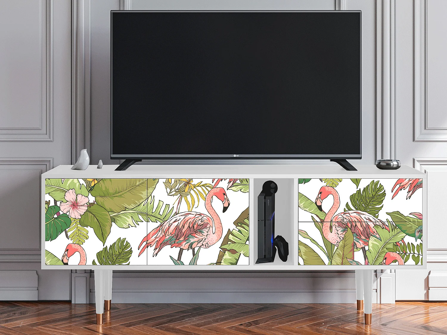 TV-meubel - 170х69х48 cm - T1 - Sweet Flamingo, Wit
