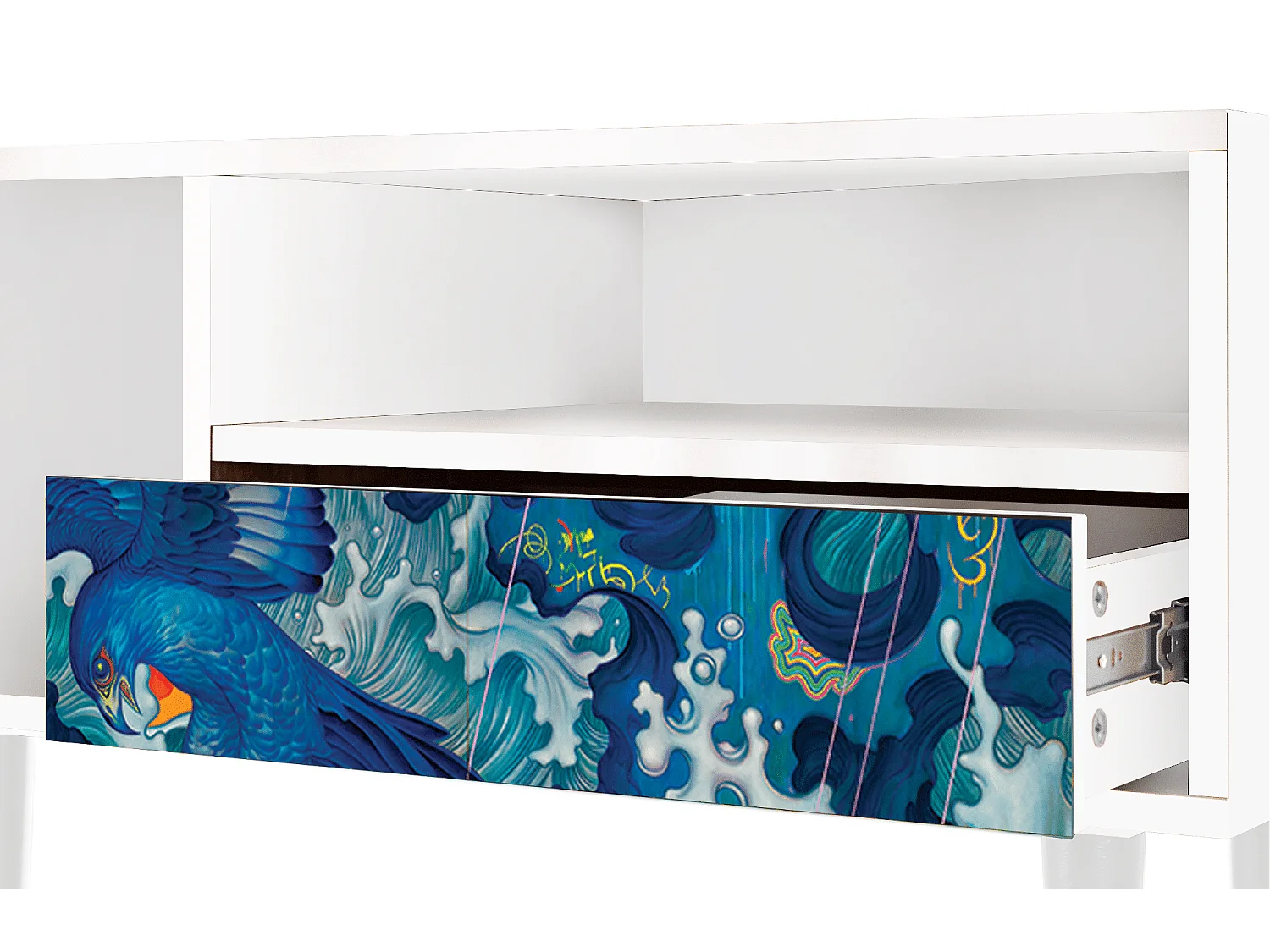 Mobile TV - 115х59х48 cm - T3 - The Girl - James Jean, Bianco