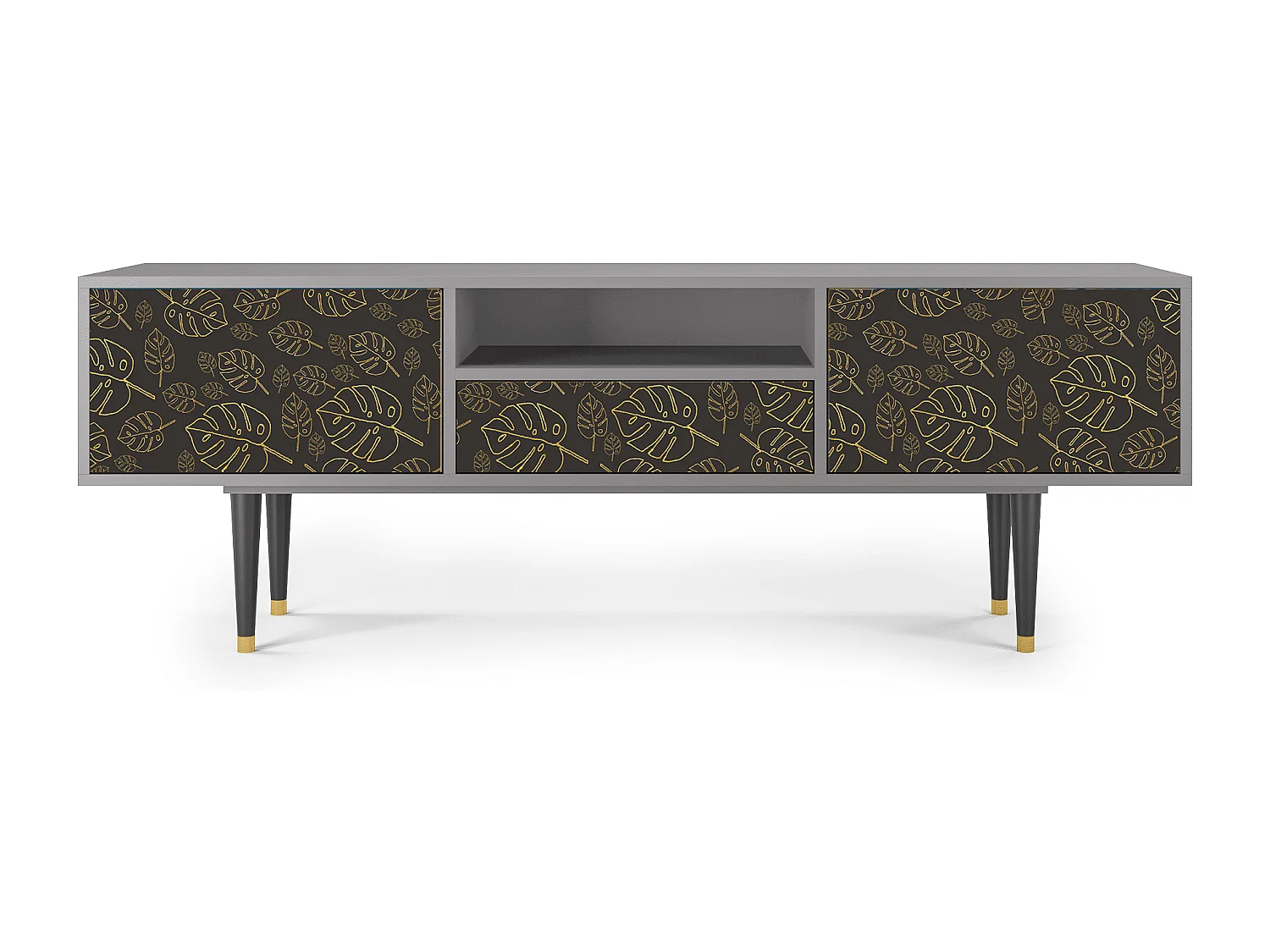 Meuble TV - 170х59х41 cm - T6 - Fall Of The Leaves, Gris